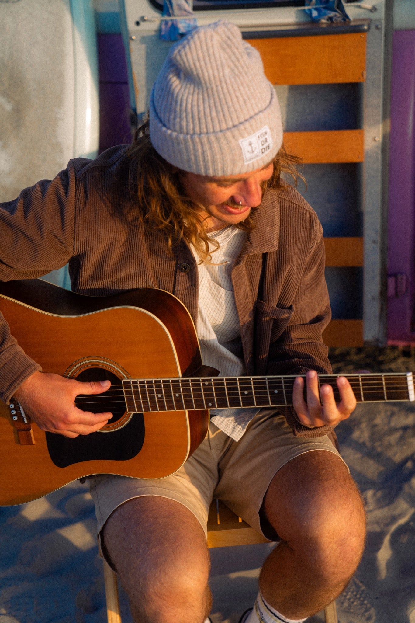 Fish or Die Beanie - Sand