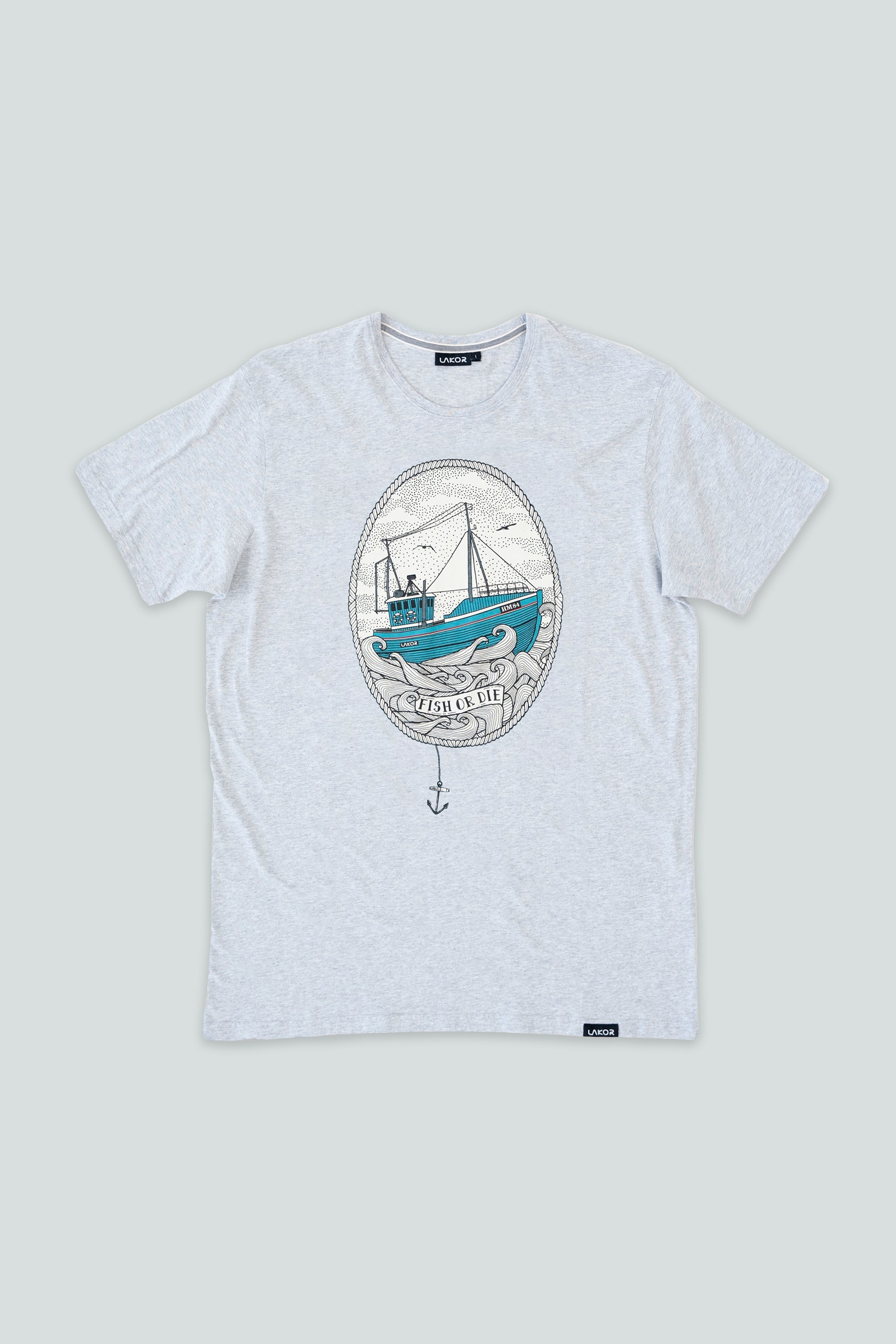 LAKOR HM84 T-shirt T-Shirt Light Grey Melange