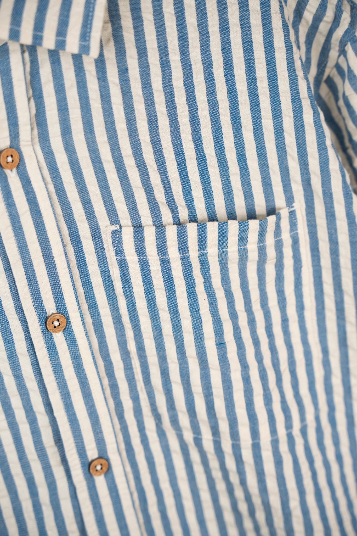 Seer Sucker Short Sleeve Shirt - Bering Sea