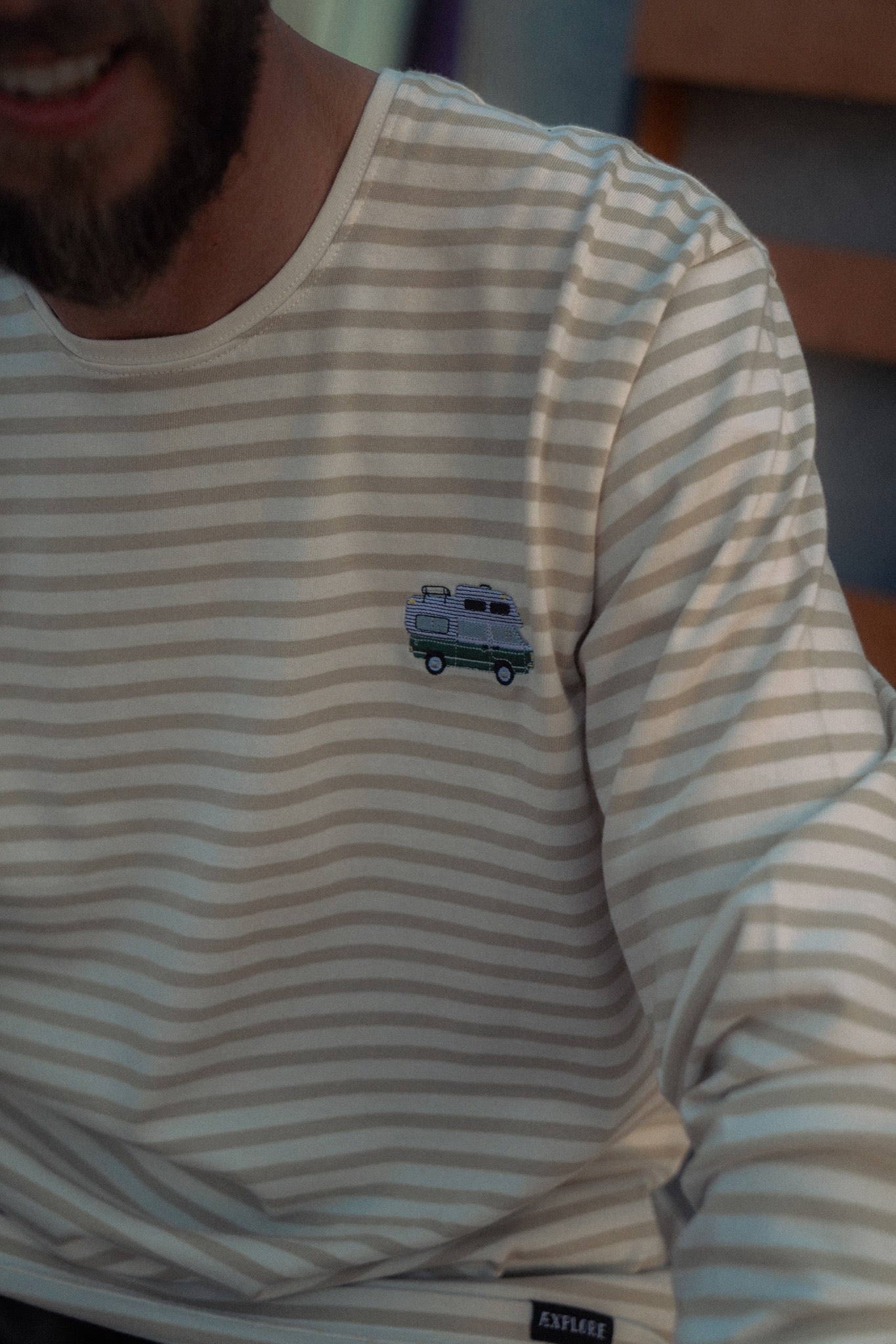 Ahoy! Mini Forest Camper T-shirt - Oatmeal Melange