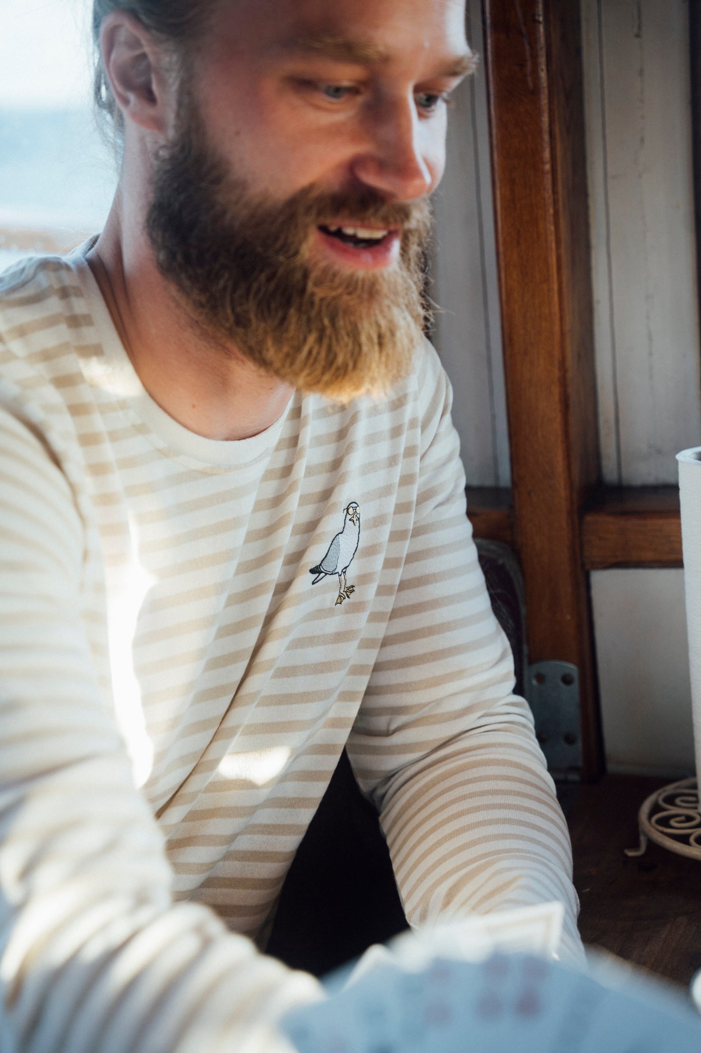 Ahoy! Mini Sunglass Seagull T-shirt - Oatmeal Melange