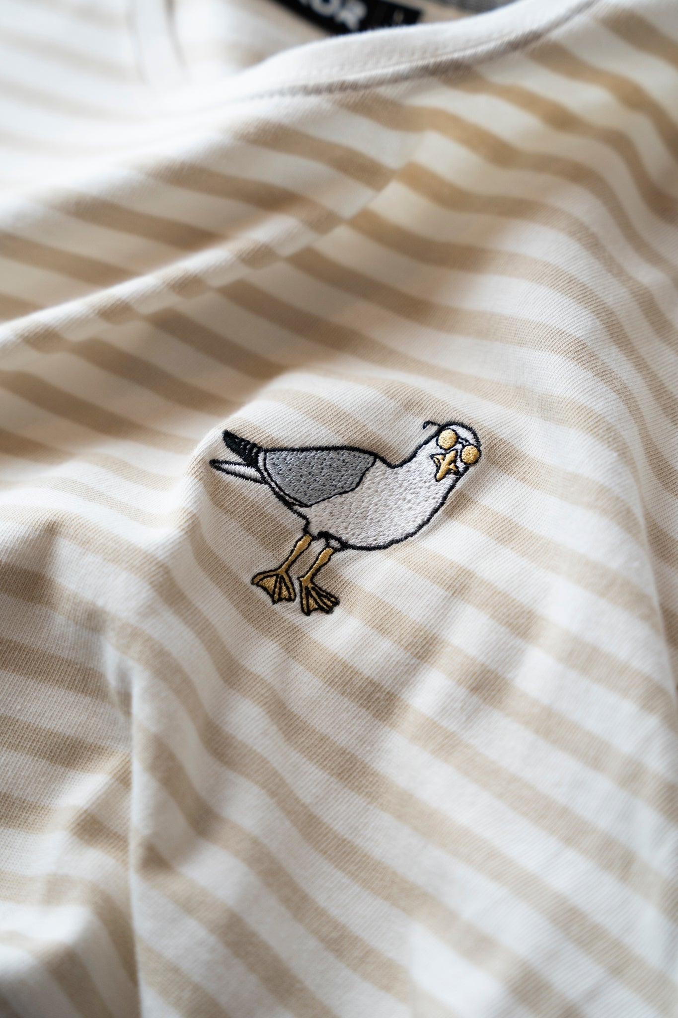 LAKOR Ahoy! Mini Sunglass Seagull T-shirt T-Shirt Oatmeal Melange