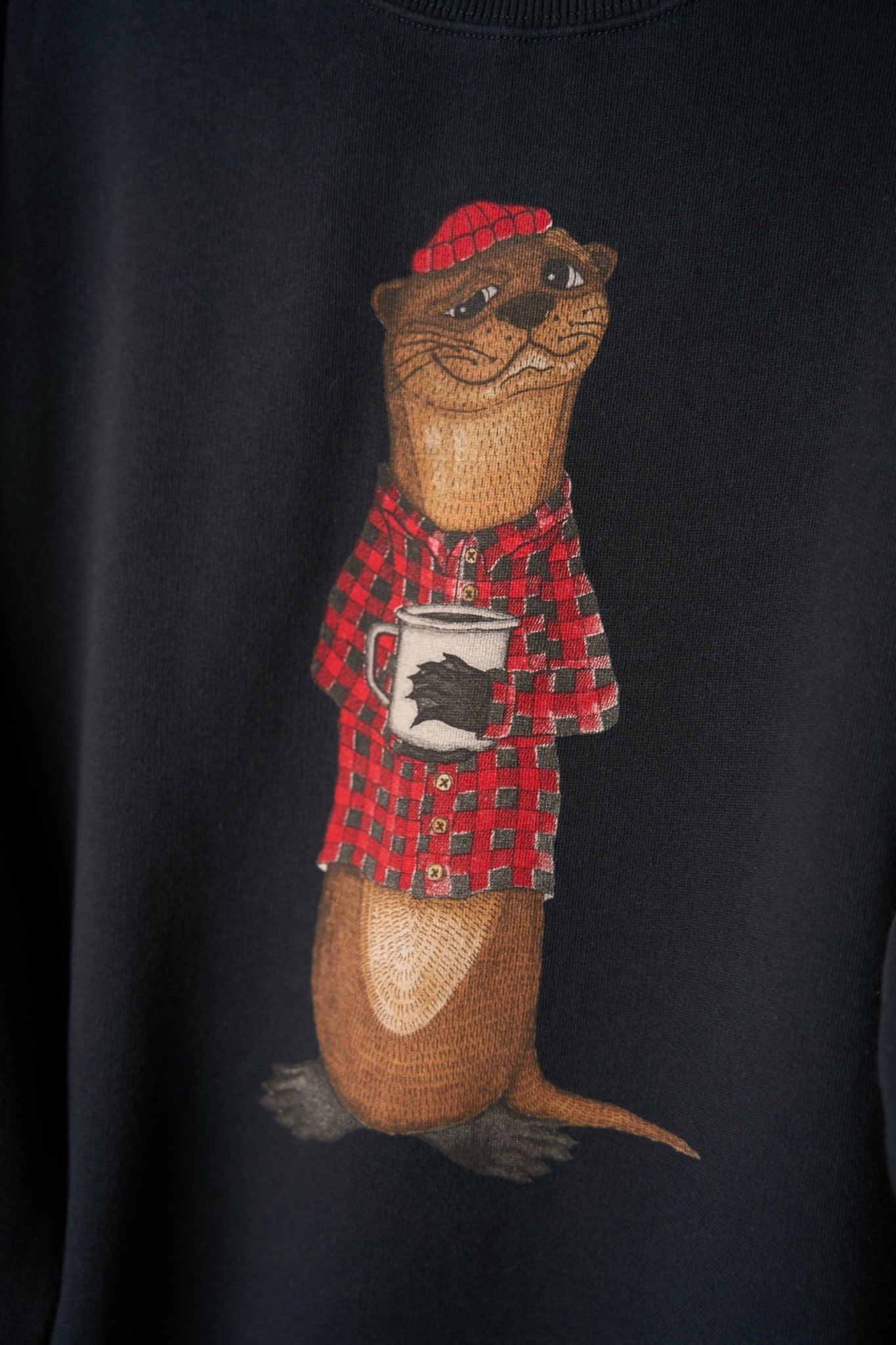An Otter Coffee Crewneck - Moonless Night
