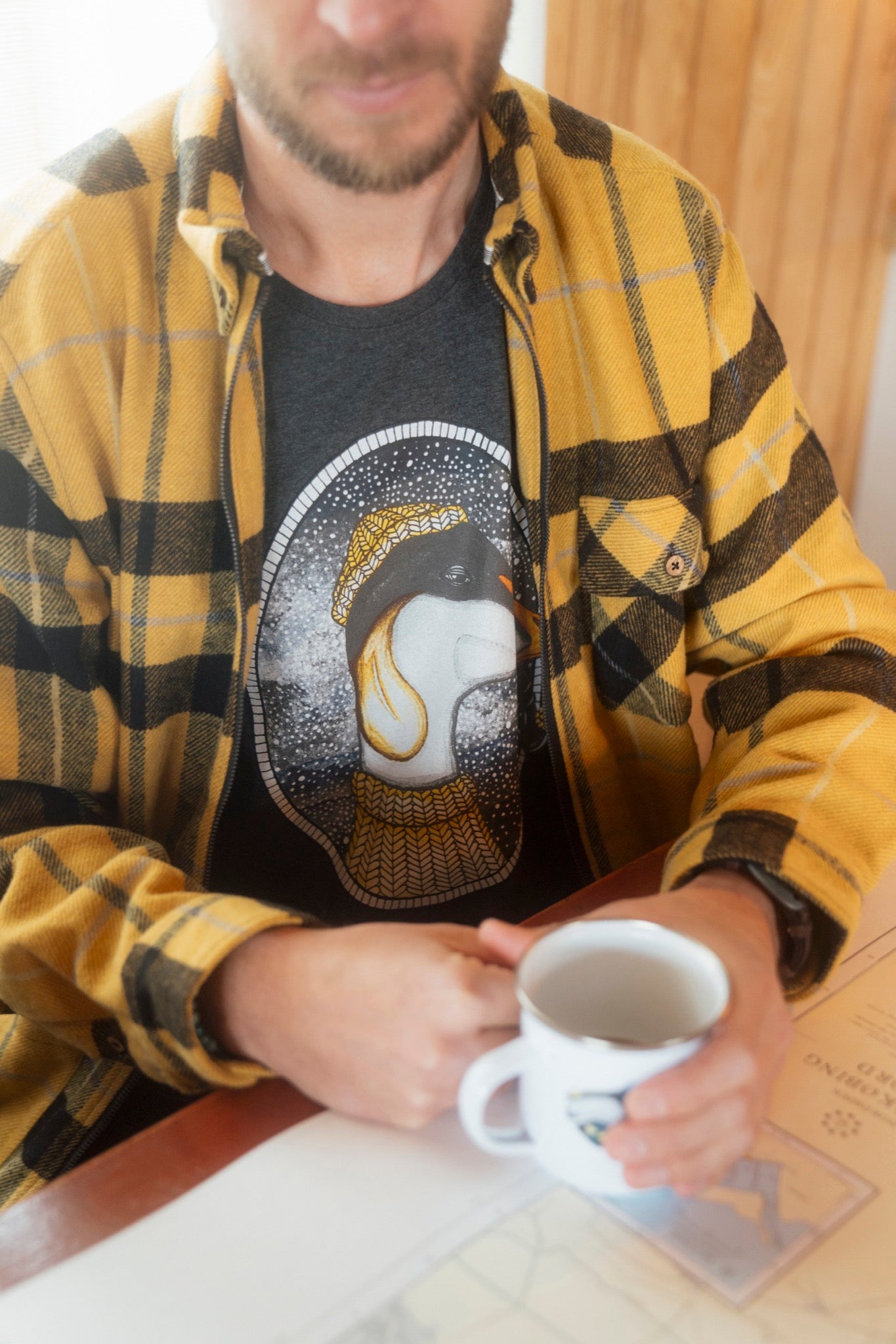 LAKOR Beaver Shirt Jacket Jacket Cream Gold