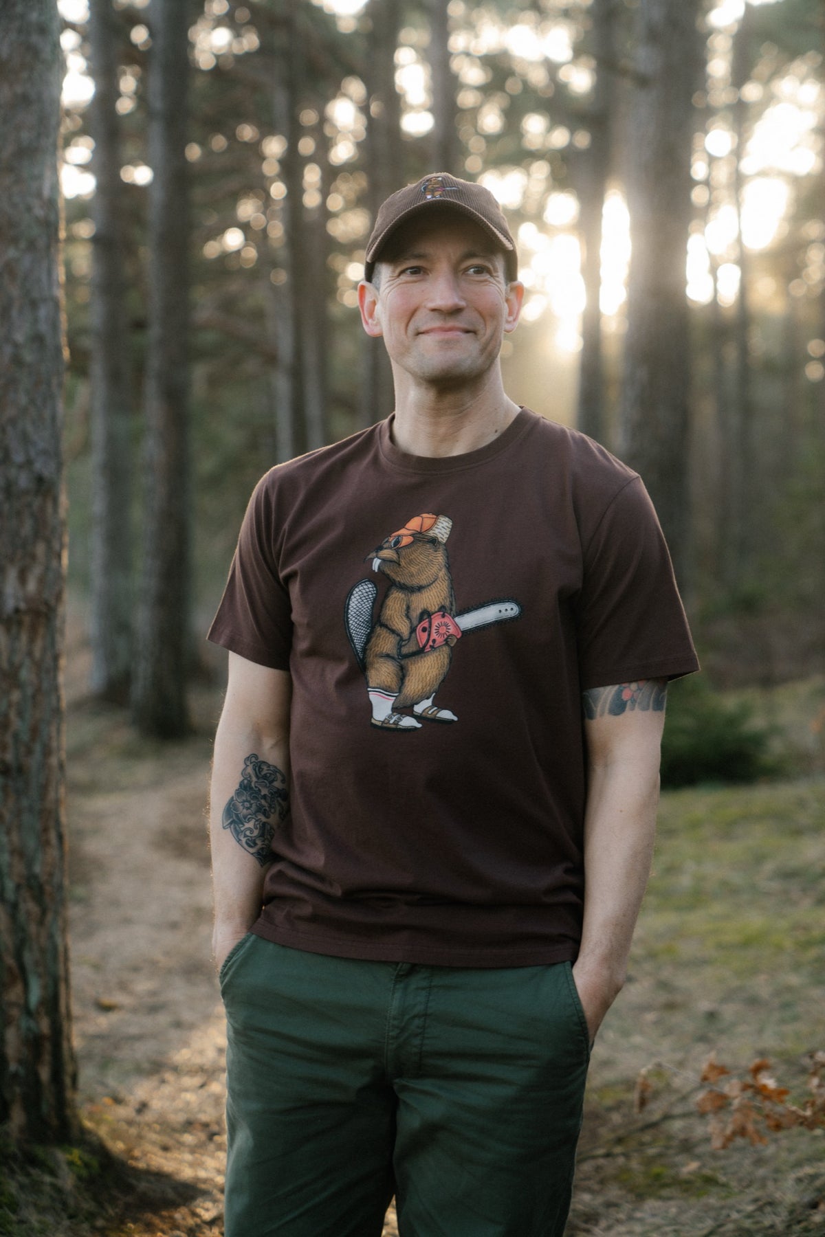 LAKOR Beaver Timber Courd Cap Headwear Chocolate Brown