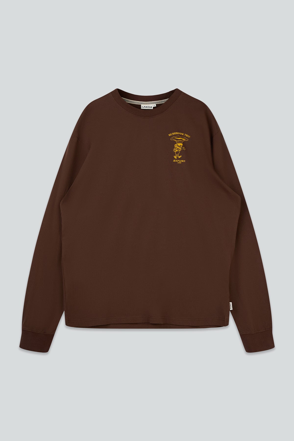 Chanterelle Trip Boxfit LS T-shirt - Chicory Coffee