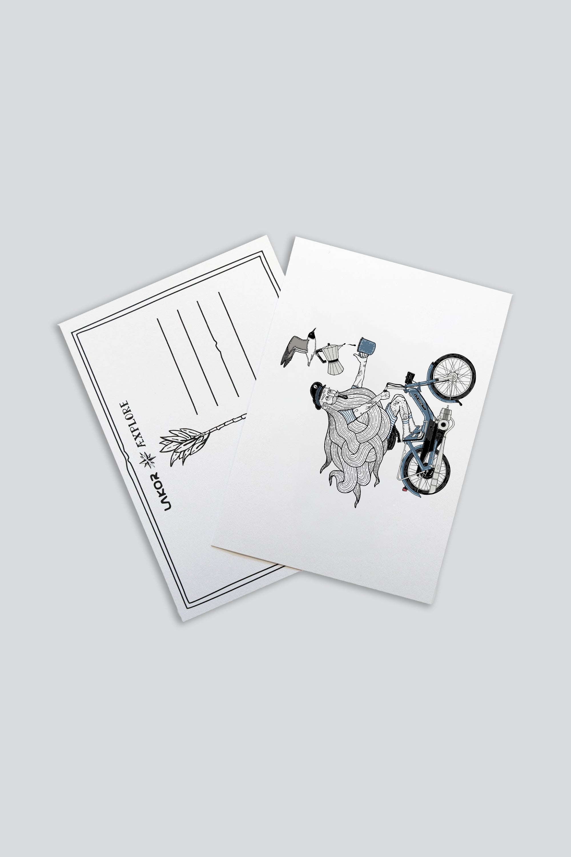 LAKOR Coffee On The Go Postkort Postcard White