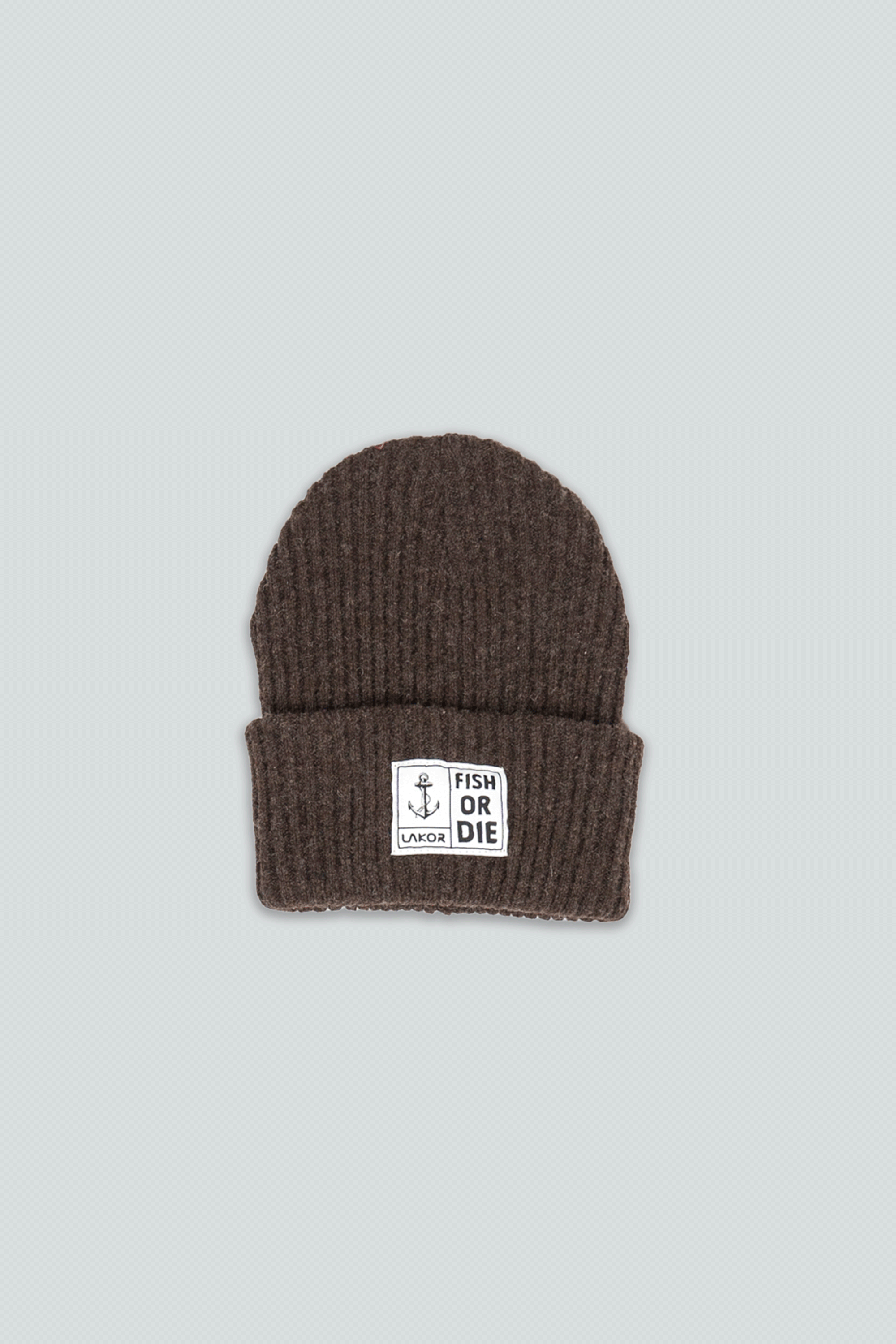 LAKOR Fish or Die Beanie Headwear Dark Brown