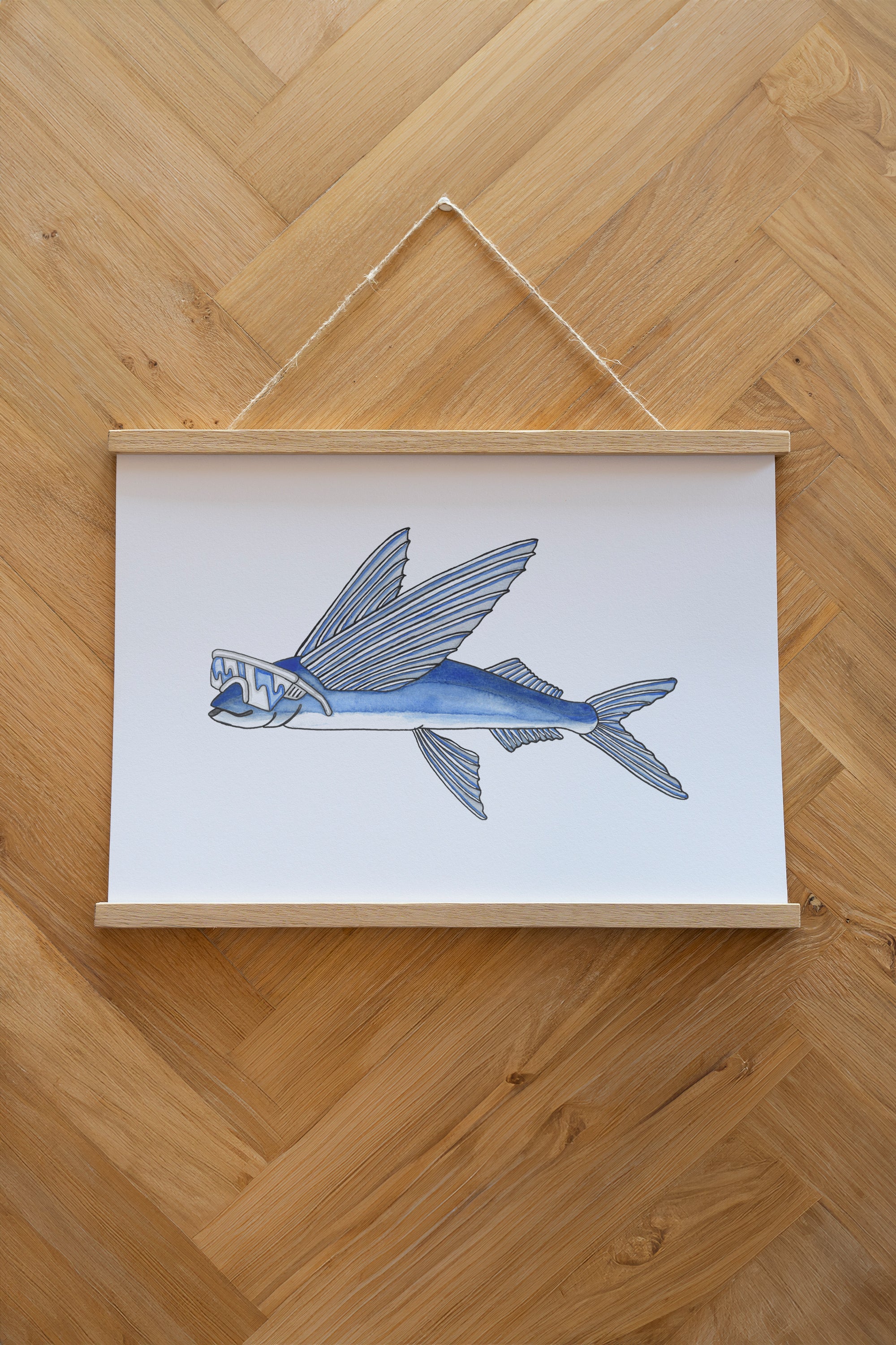Fly Fish Plakat - White