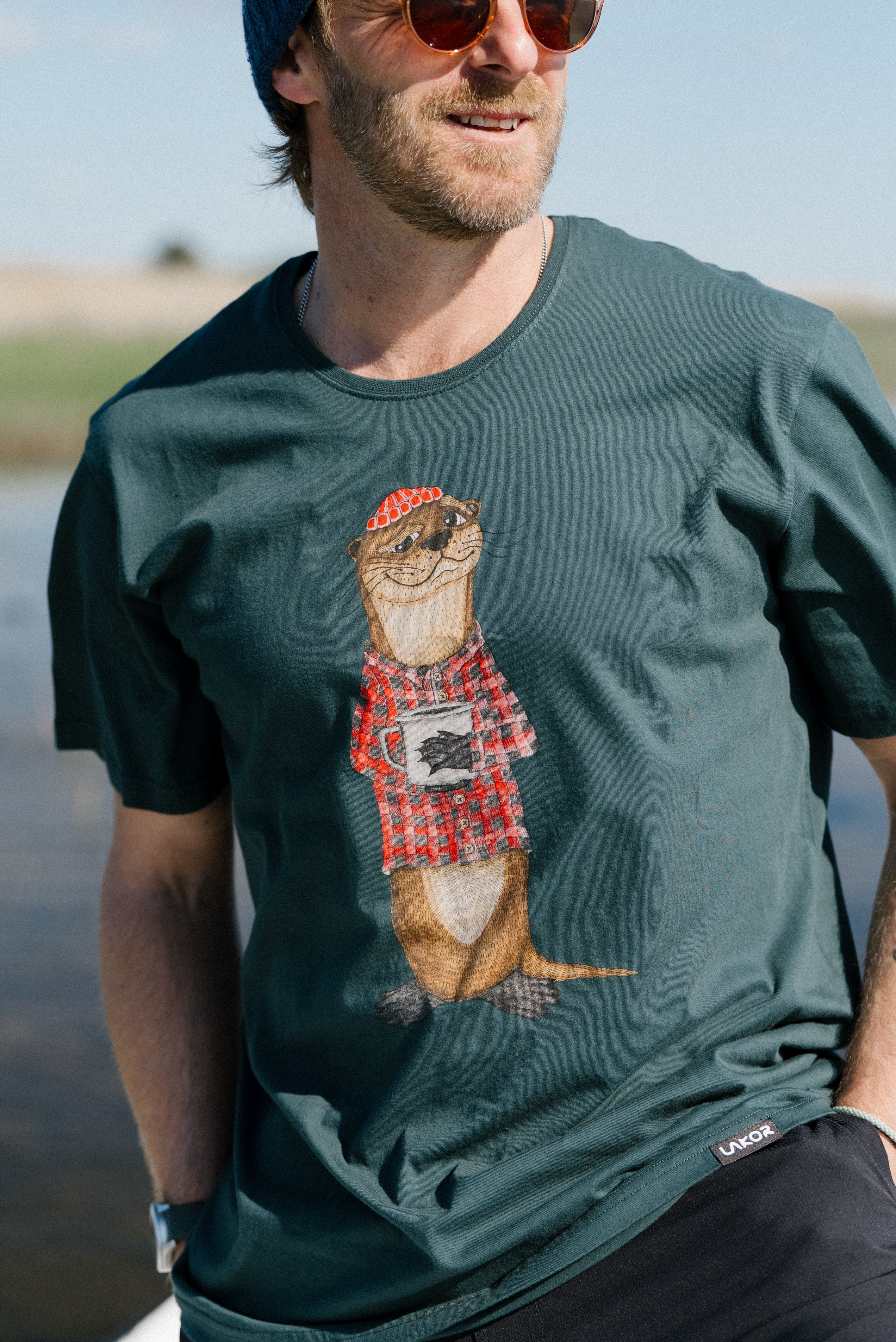 An Otter Coffee T-shirt (Green Gables)