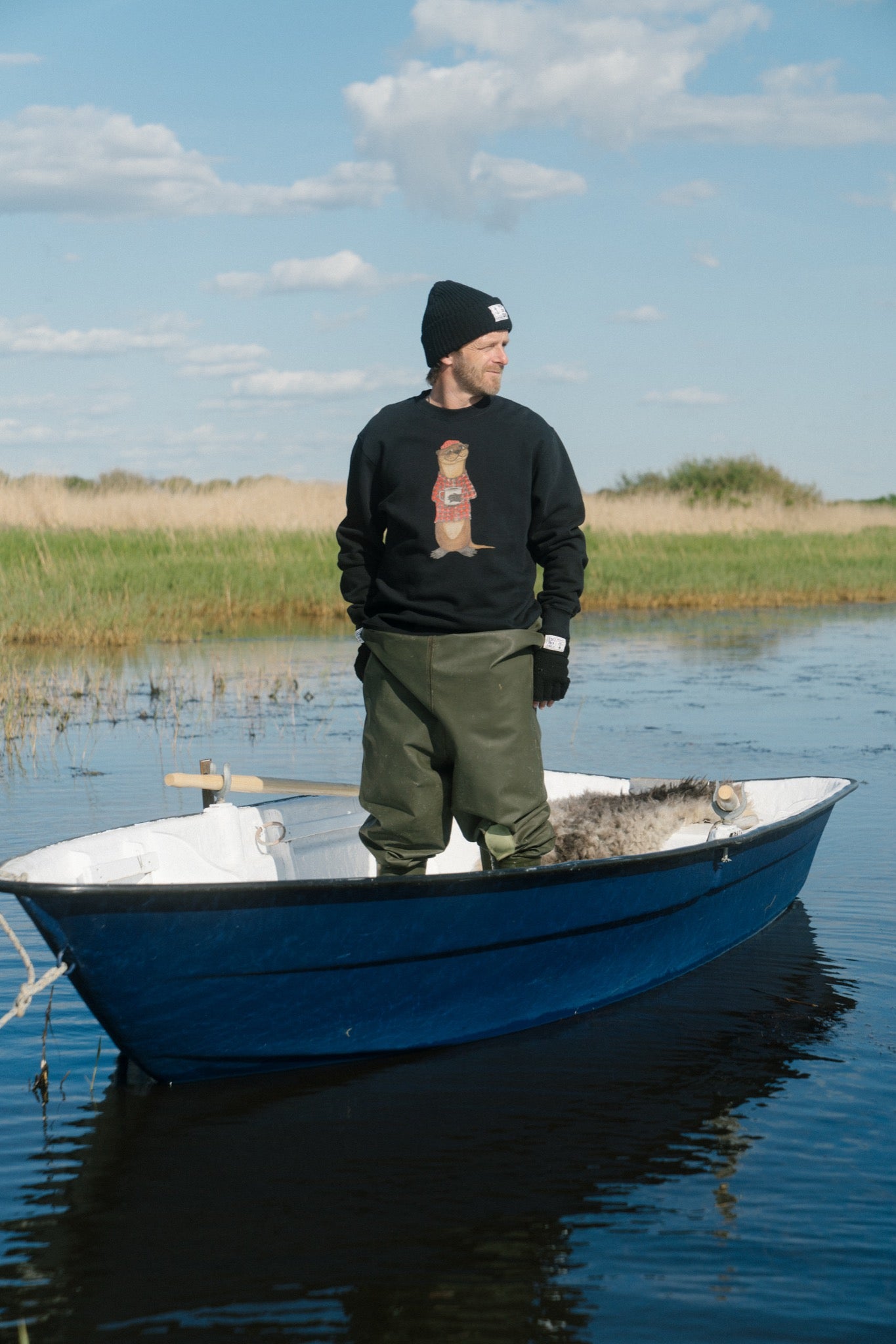 An Otter Coffee Crewneck (Moonless Night)