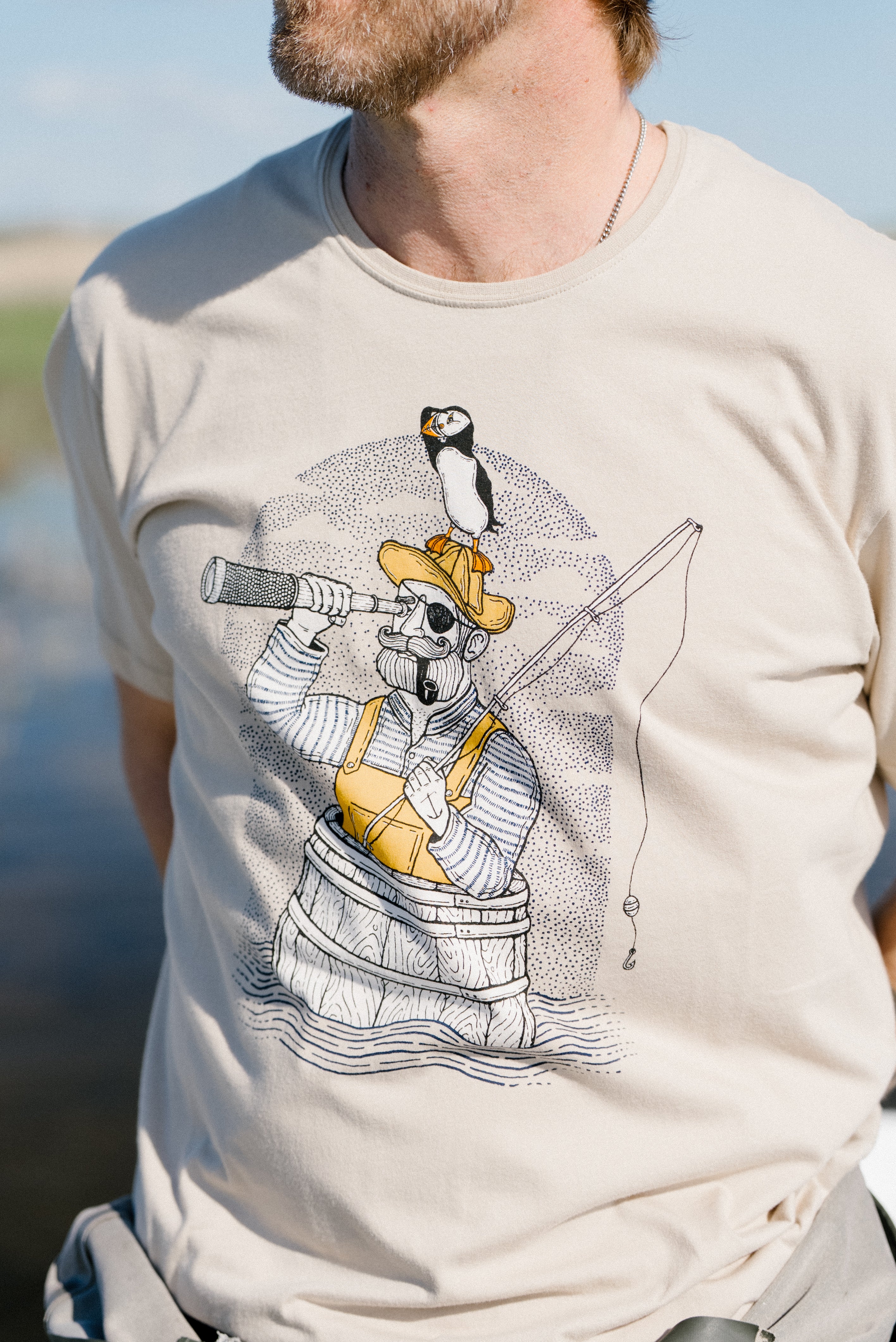 Fishing in a Barrel T-shirt (White Pepper)