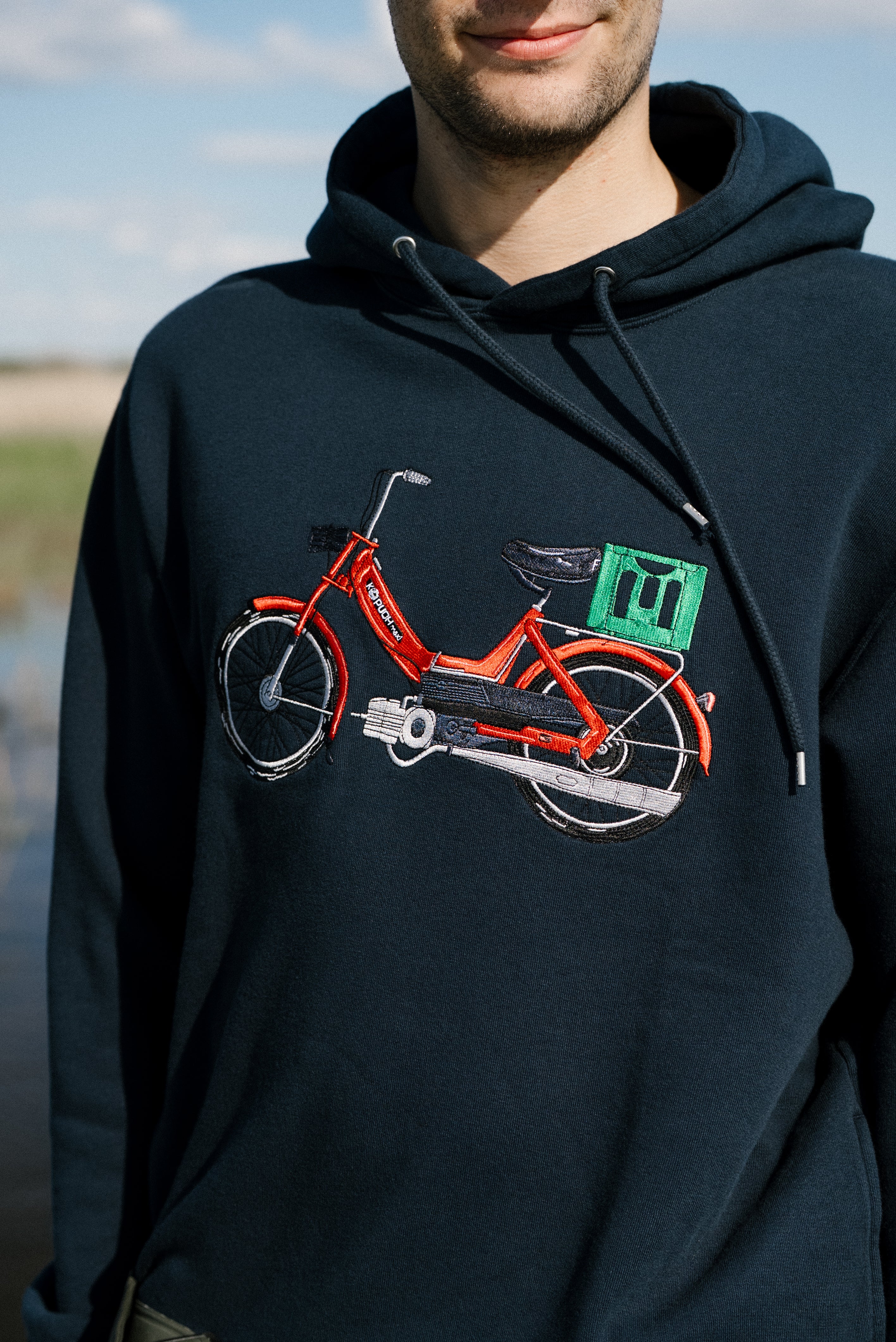 Red Maxi Hoodie (Blueberry)