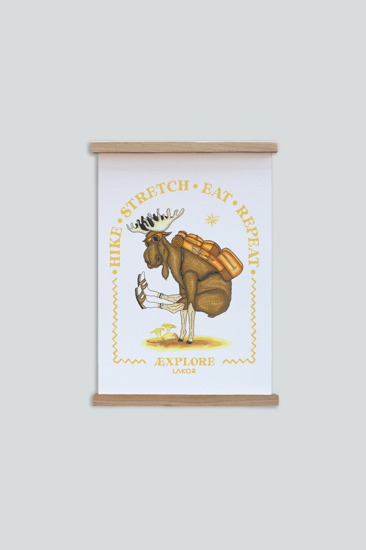 LAKOR Hike Stretch Plakat Poster White
