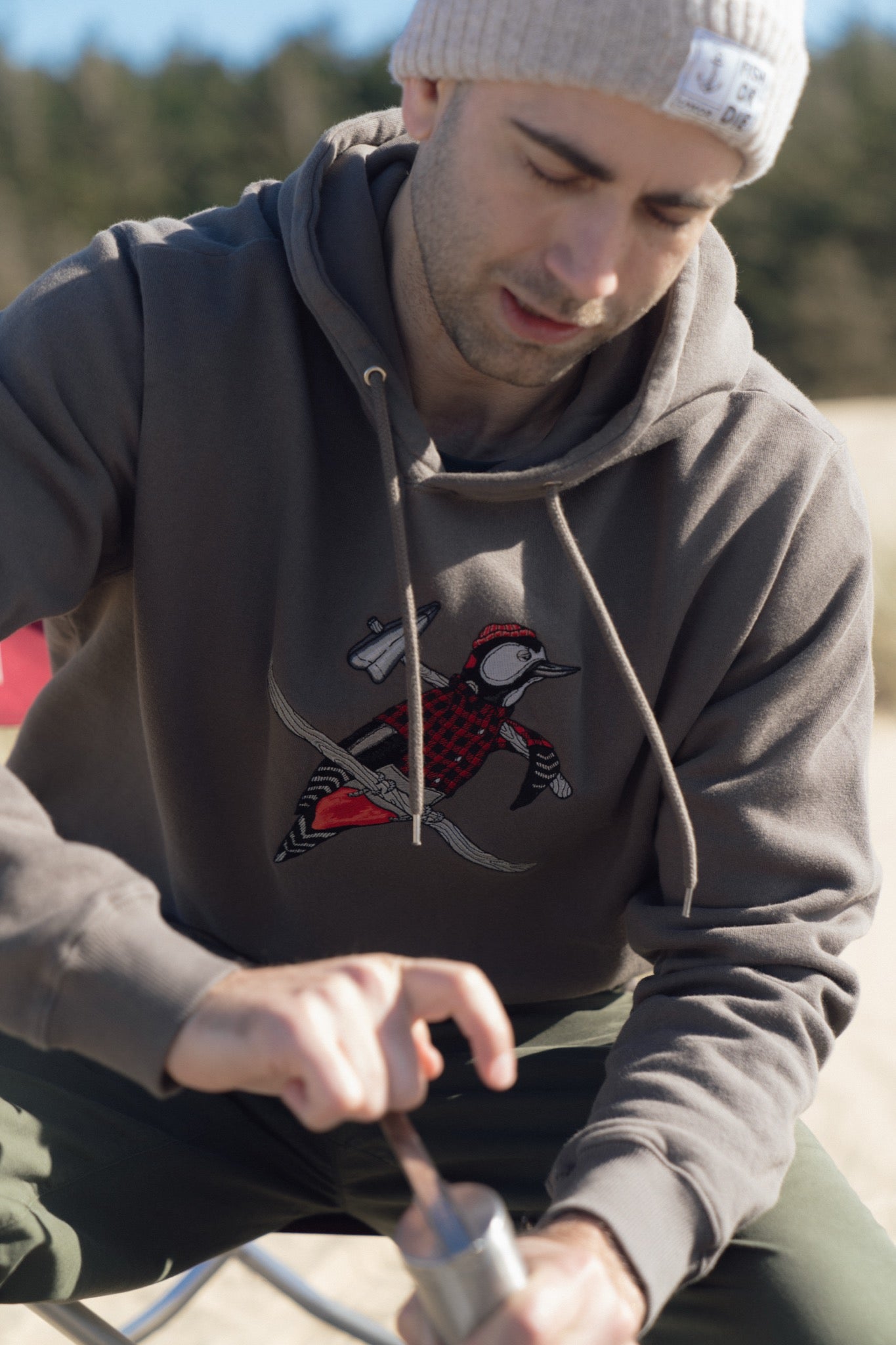 Woodpecker Hoodie (Morel)