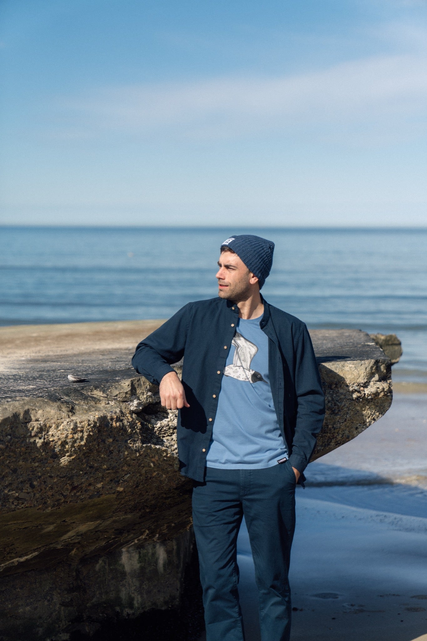 Tattooed Seagull T-shirt (Captains Blue)