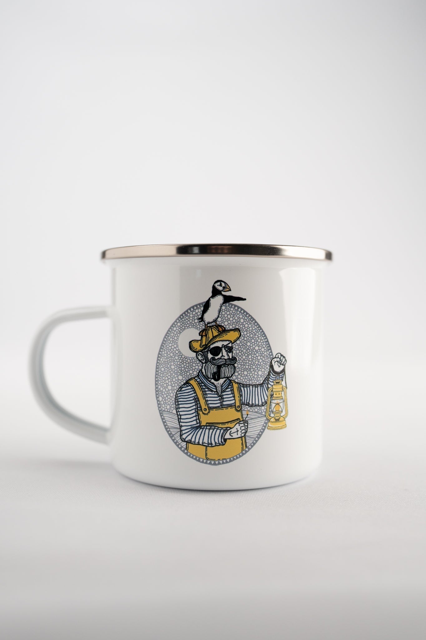 LAKOR Light The Way Emaljekrus Mug White