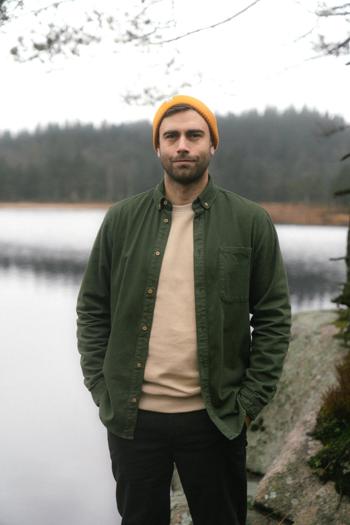 LAKOR Merino Wool Beanie Headwear Yellow