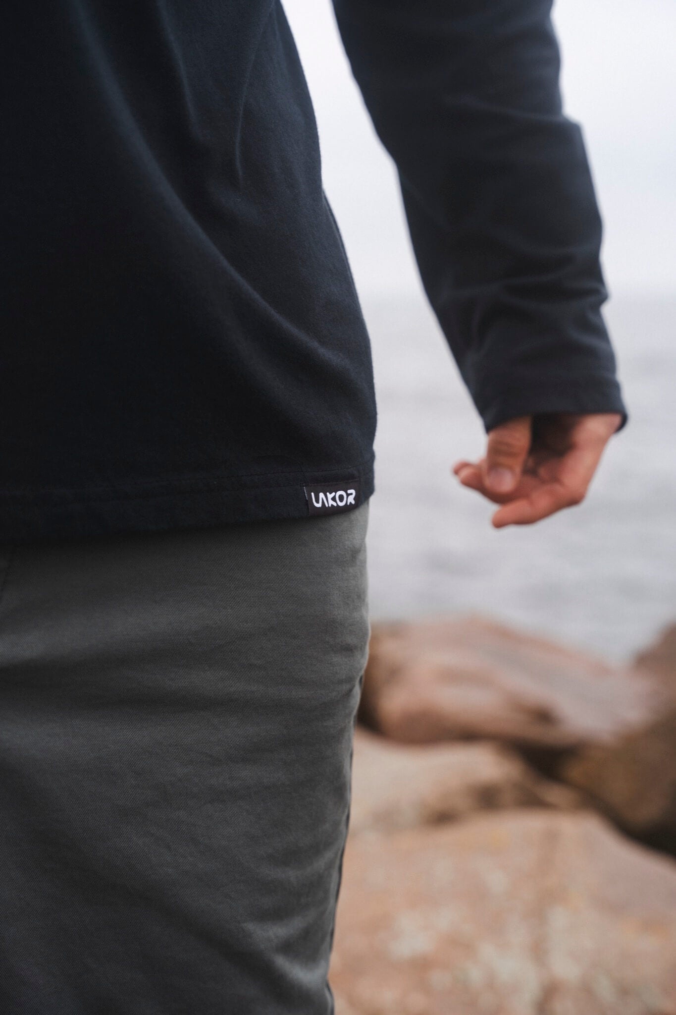 LAKOR Mini Lakridspibe Henley T-Shirt Moonless Night