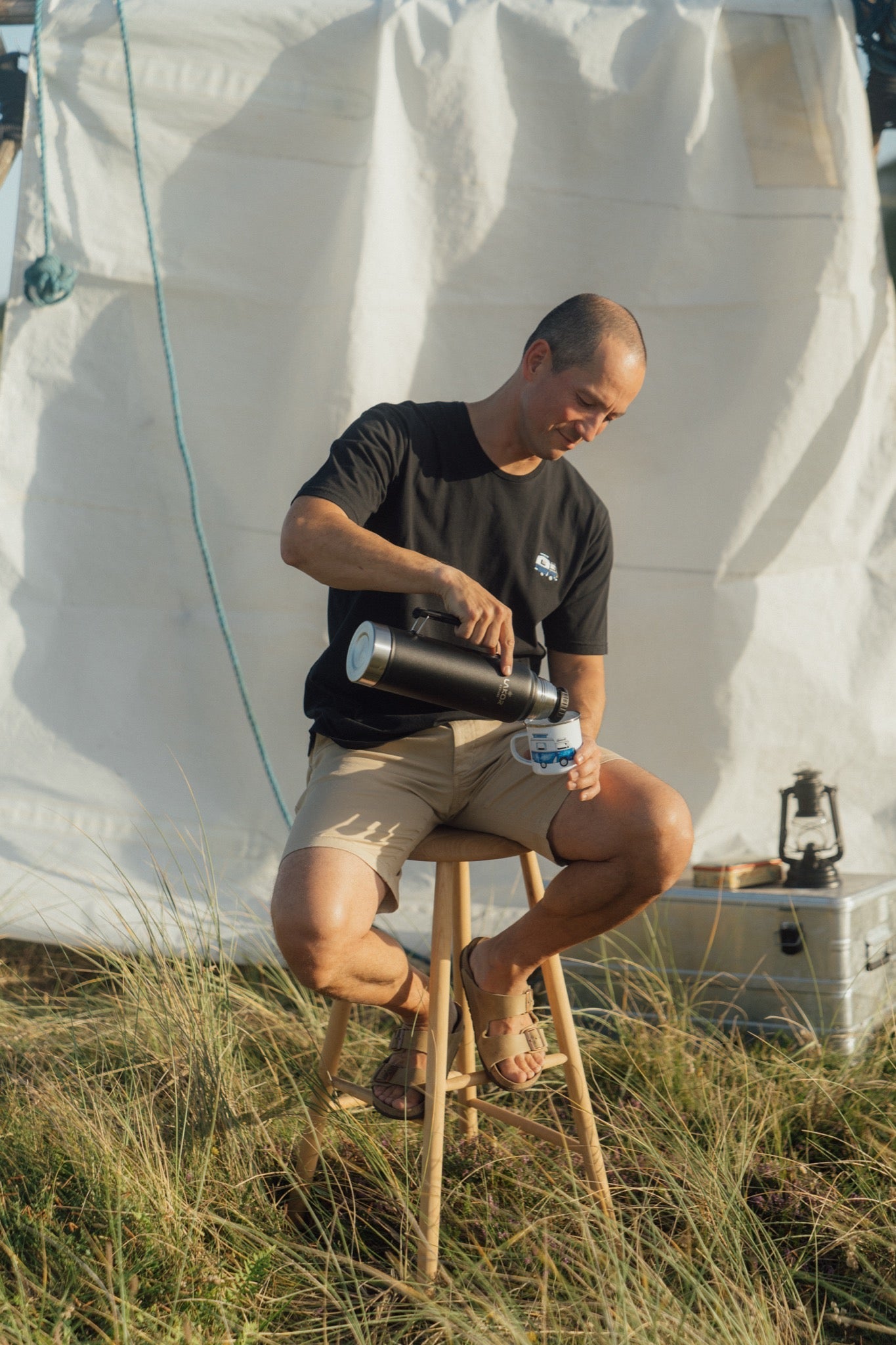 Mini Ocean Camper T-shirt - Moonless Night