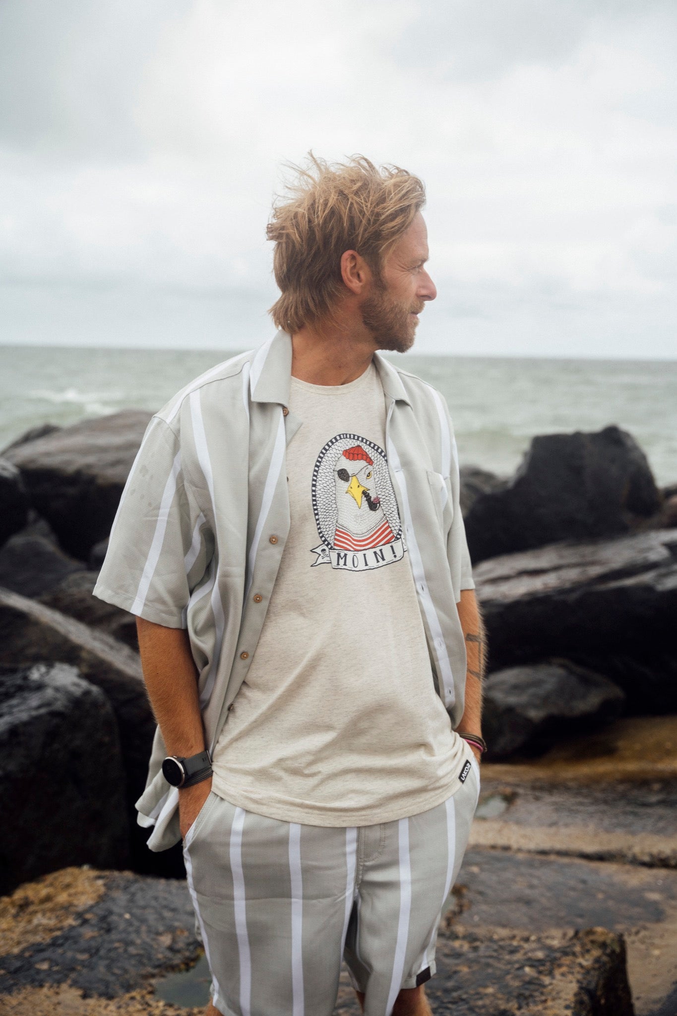 Moin! T-shirt - Oatmeal Melange