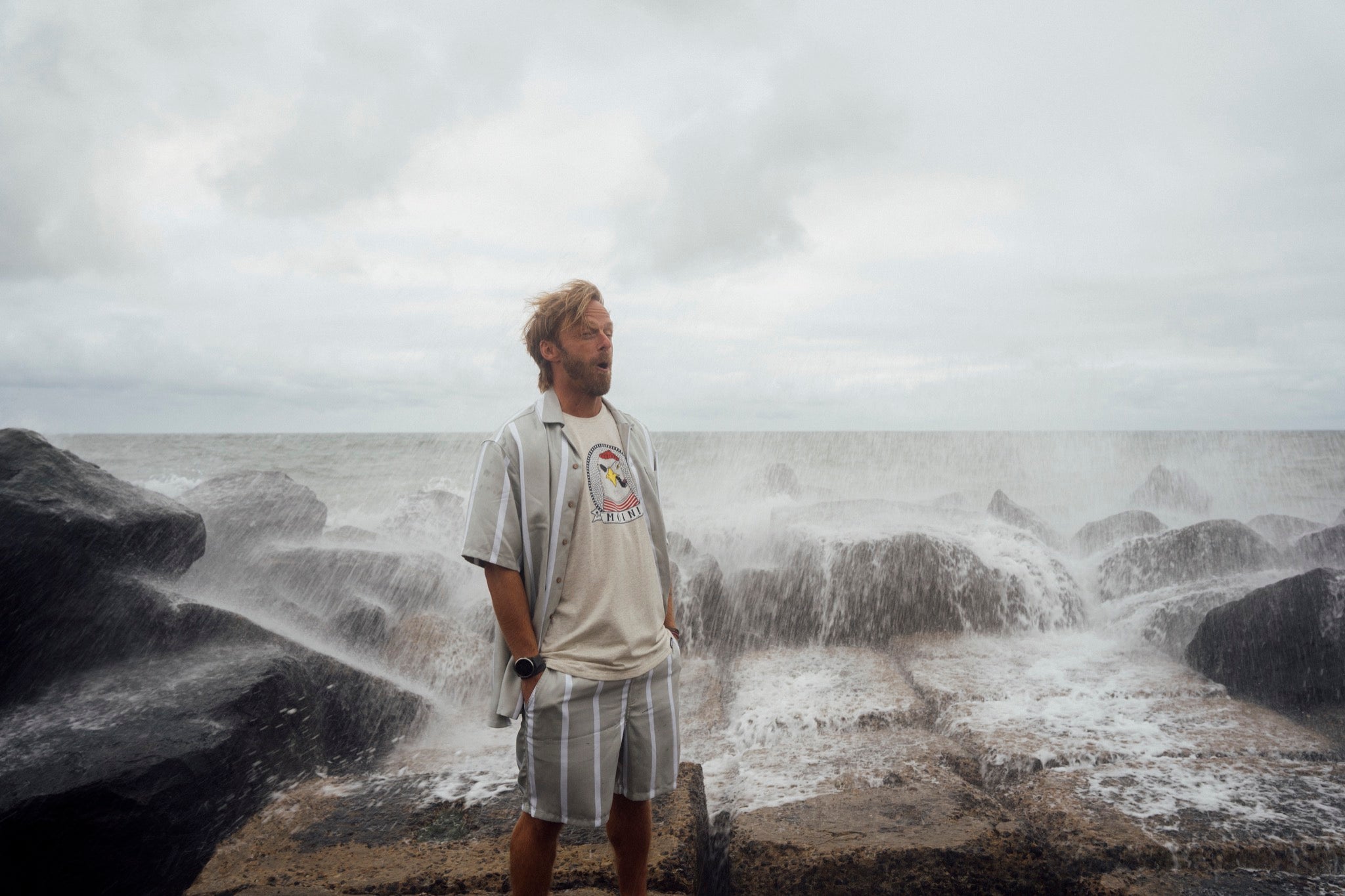 LAKOR Moin! T-shirt T-Shirt Oatmeal Melange