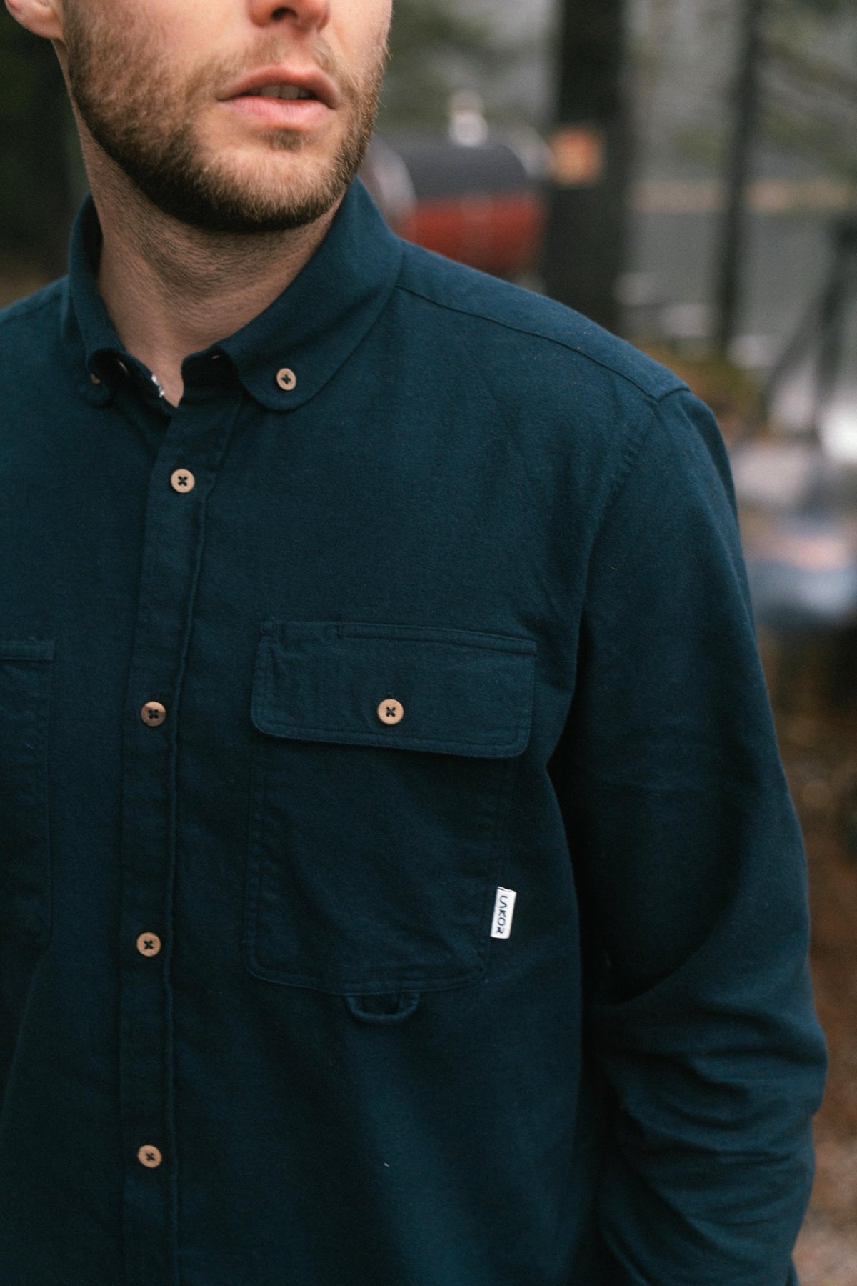 LAKOR Moleskin Shirt Shirt Blueberry