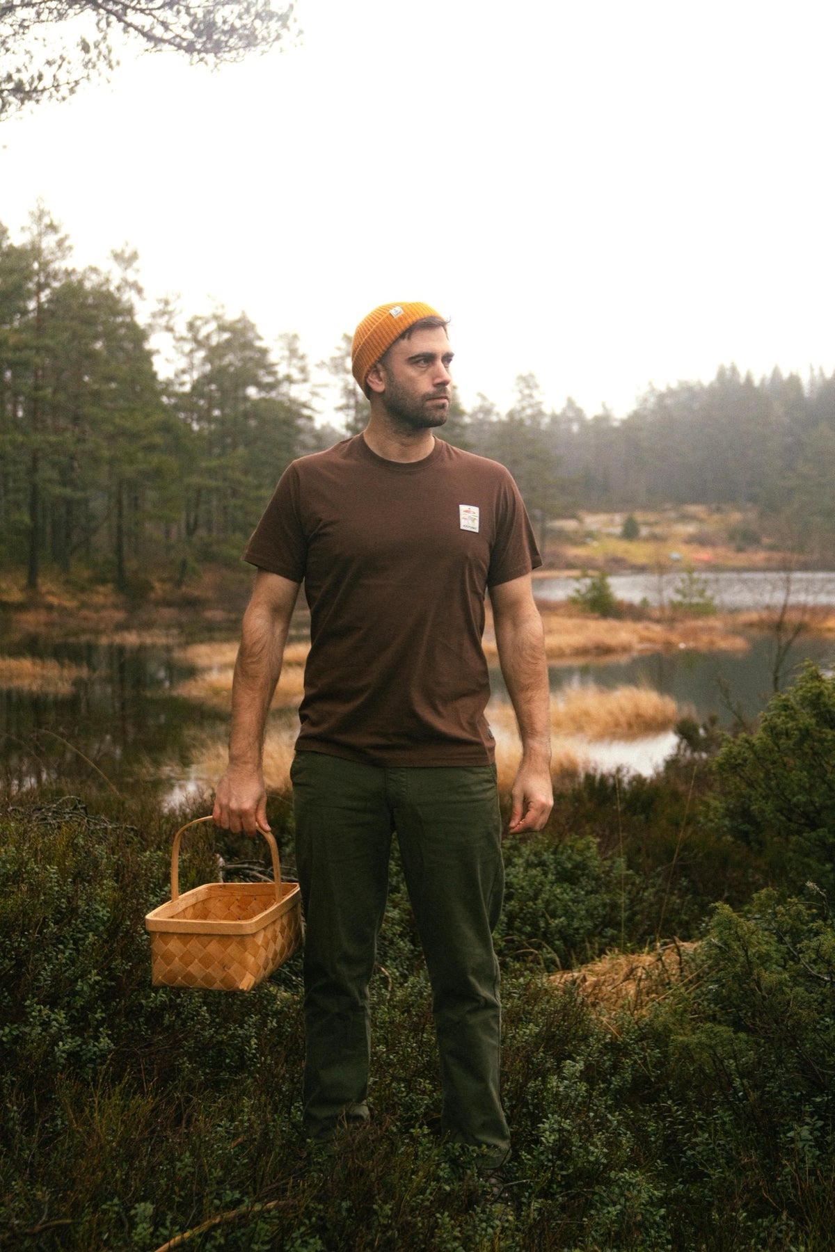 LAKOR Mushroom Forest T-shirt T-Shirt Chicory Coffee