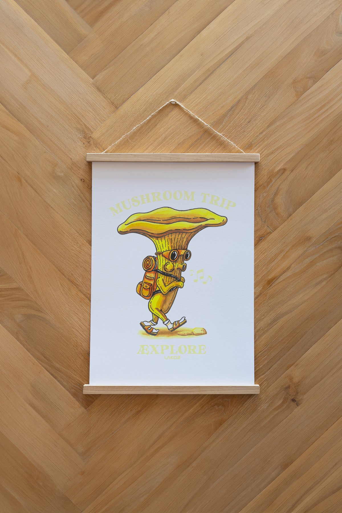 Mushroom Trip Plakat - White