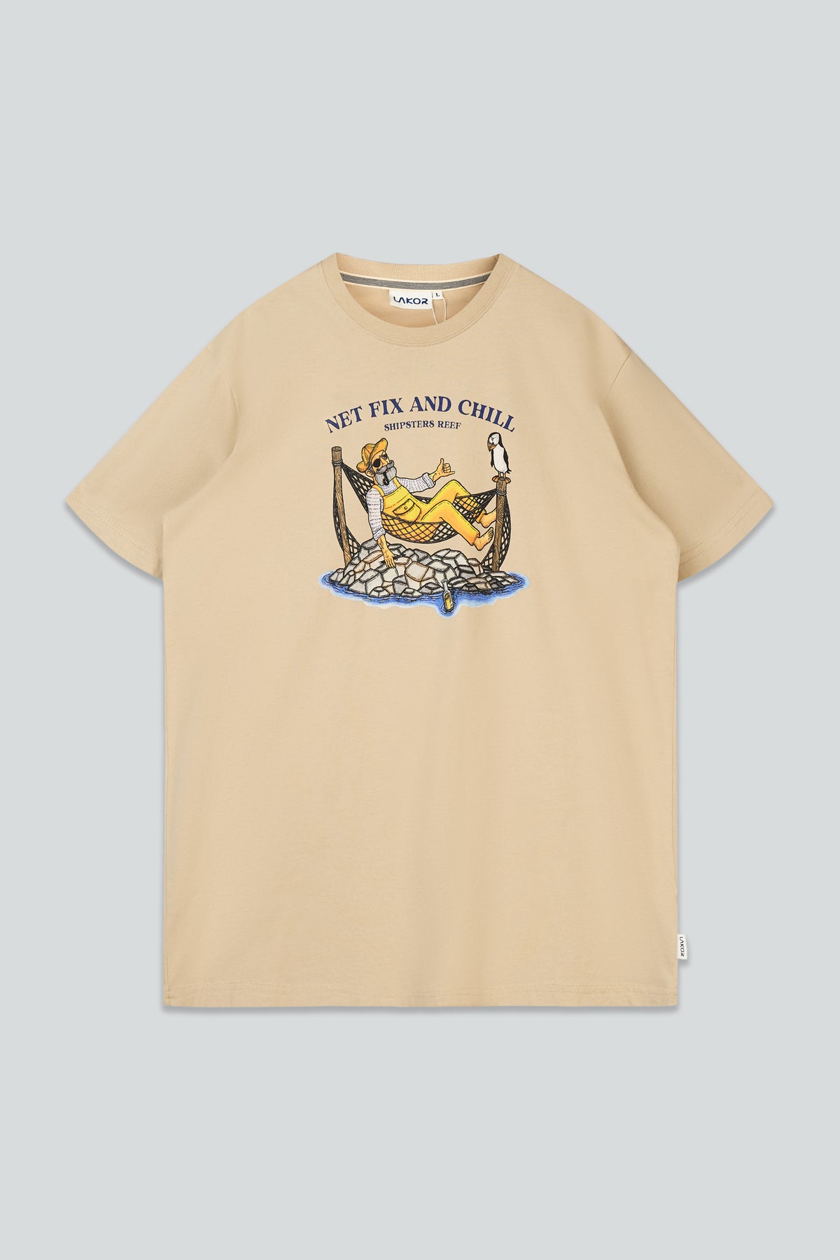 LAKOR Net Fix and Chill T-shirt T-Shirt White Pepper