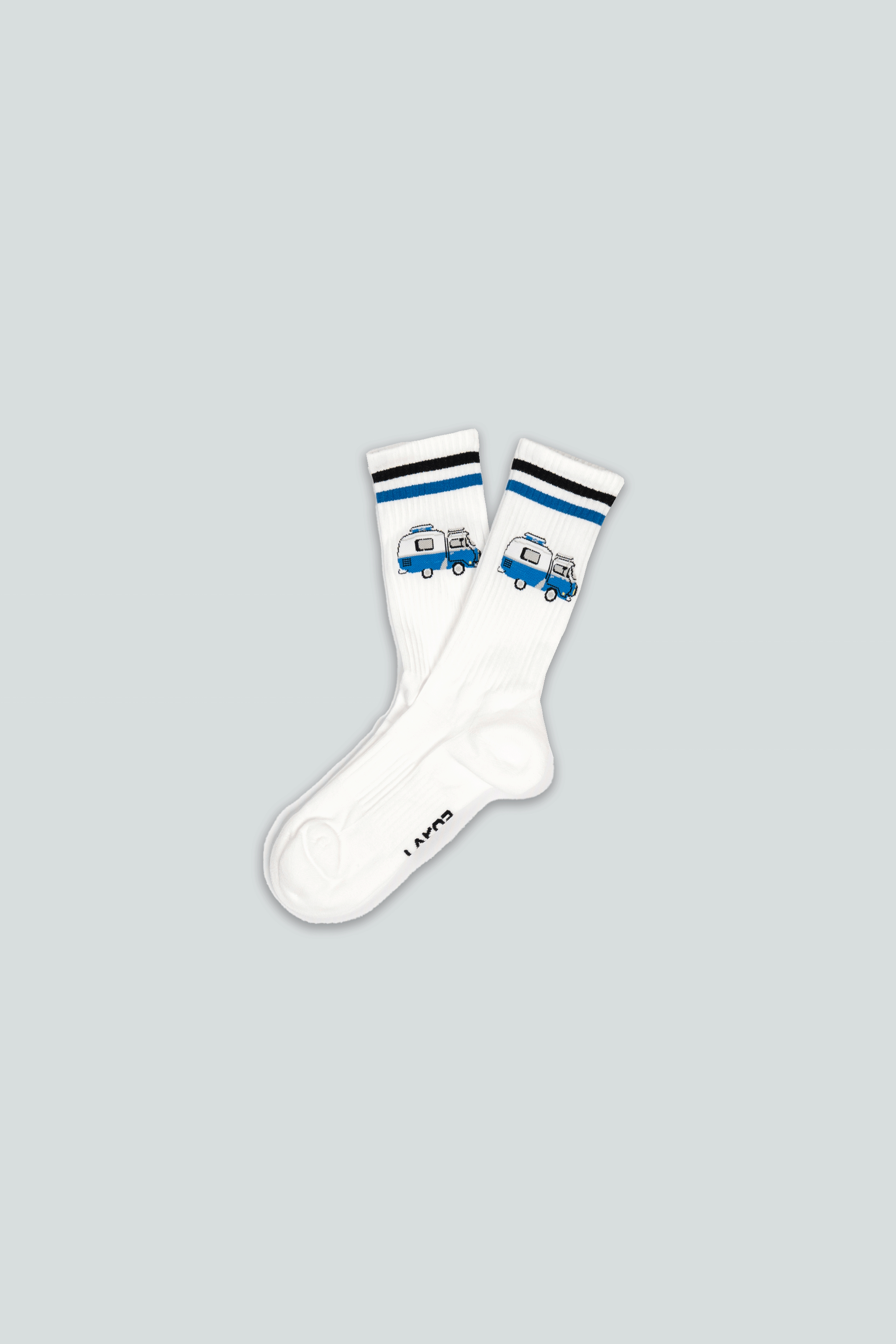 LAKOR Ocean Camper Socks Tennis Socks White