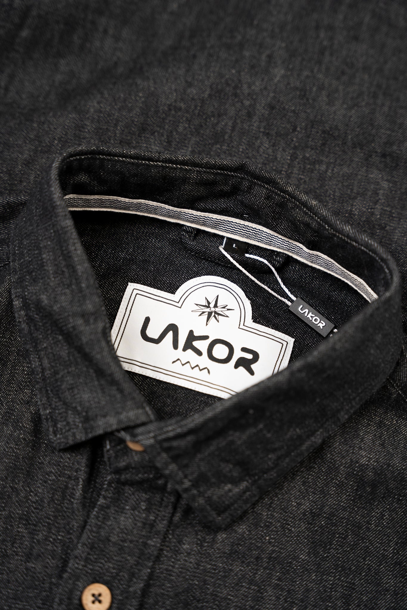 LAKOR Organic Denim Shirt Shirt Black