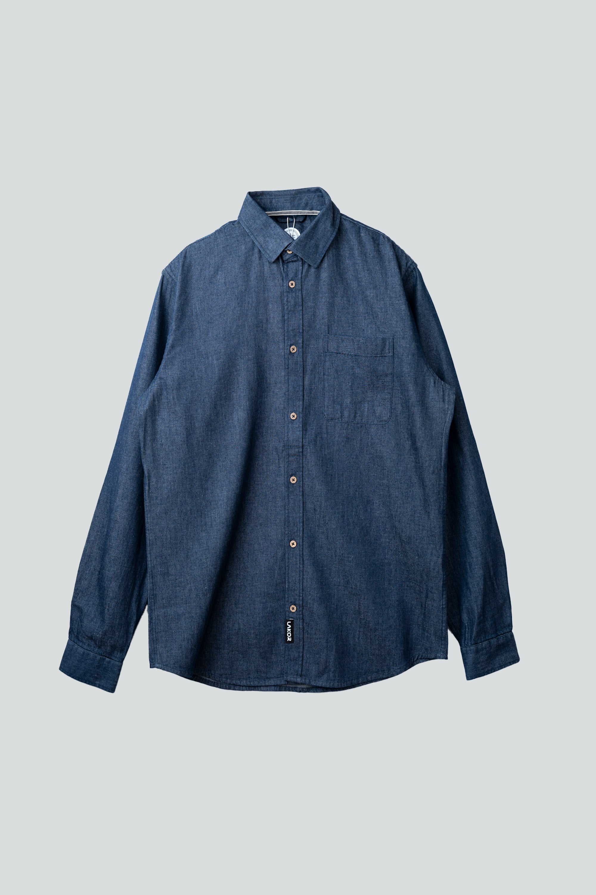 LAKOR Organic Denim Shirt Shirt Dark Blue