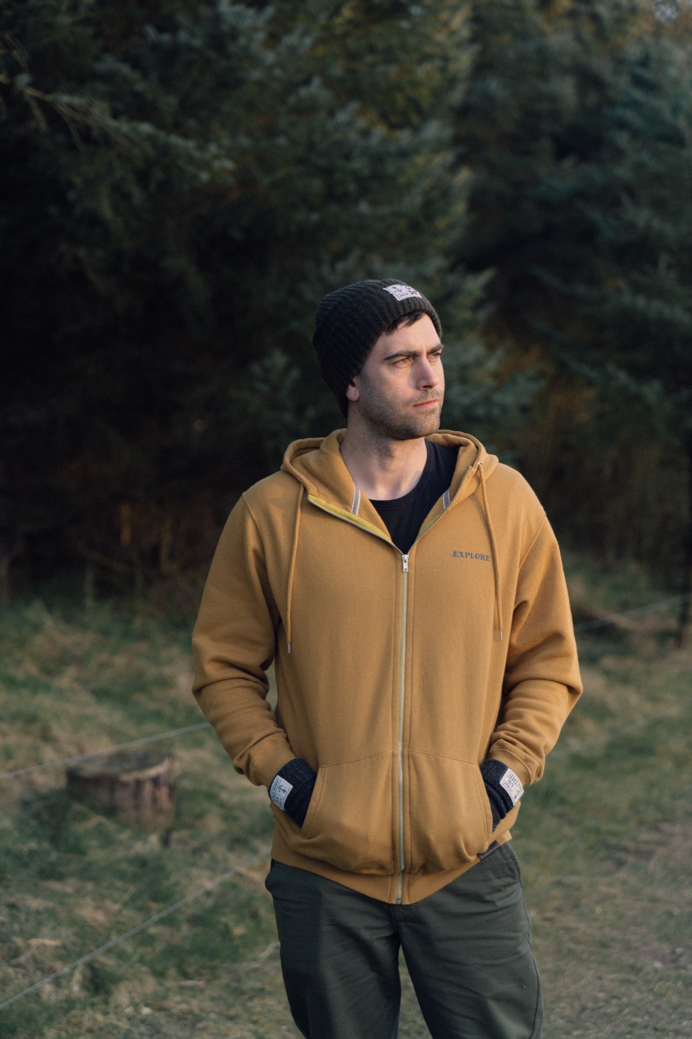 LAKOR Out There Zip Hoodie Sweatshirt Wood Thrush