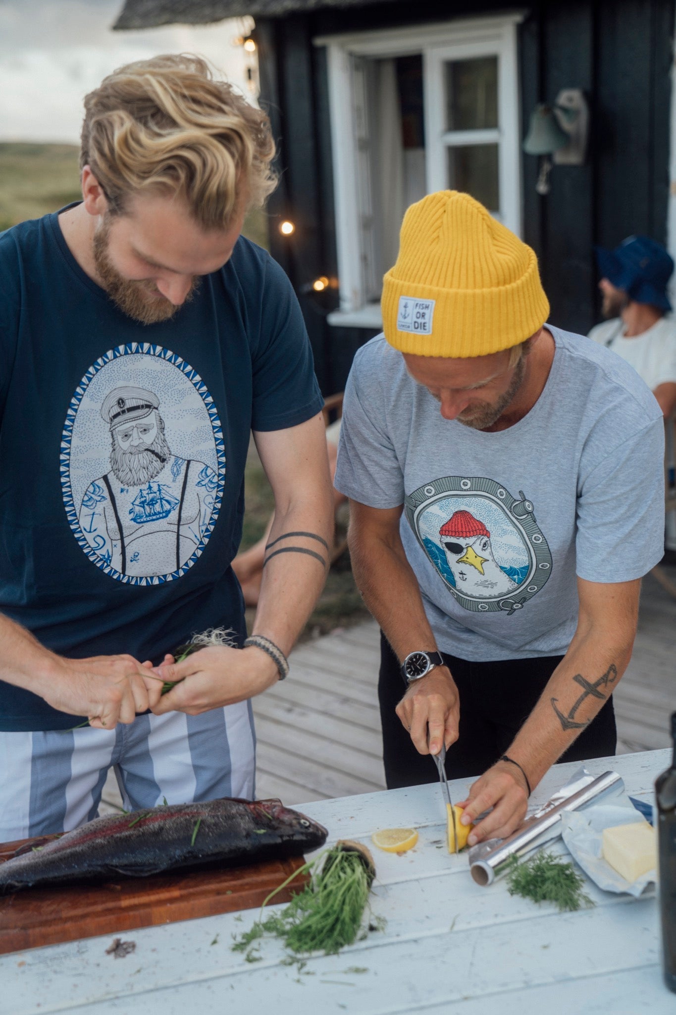 Porthole T-shirt - Light Grey Melange