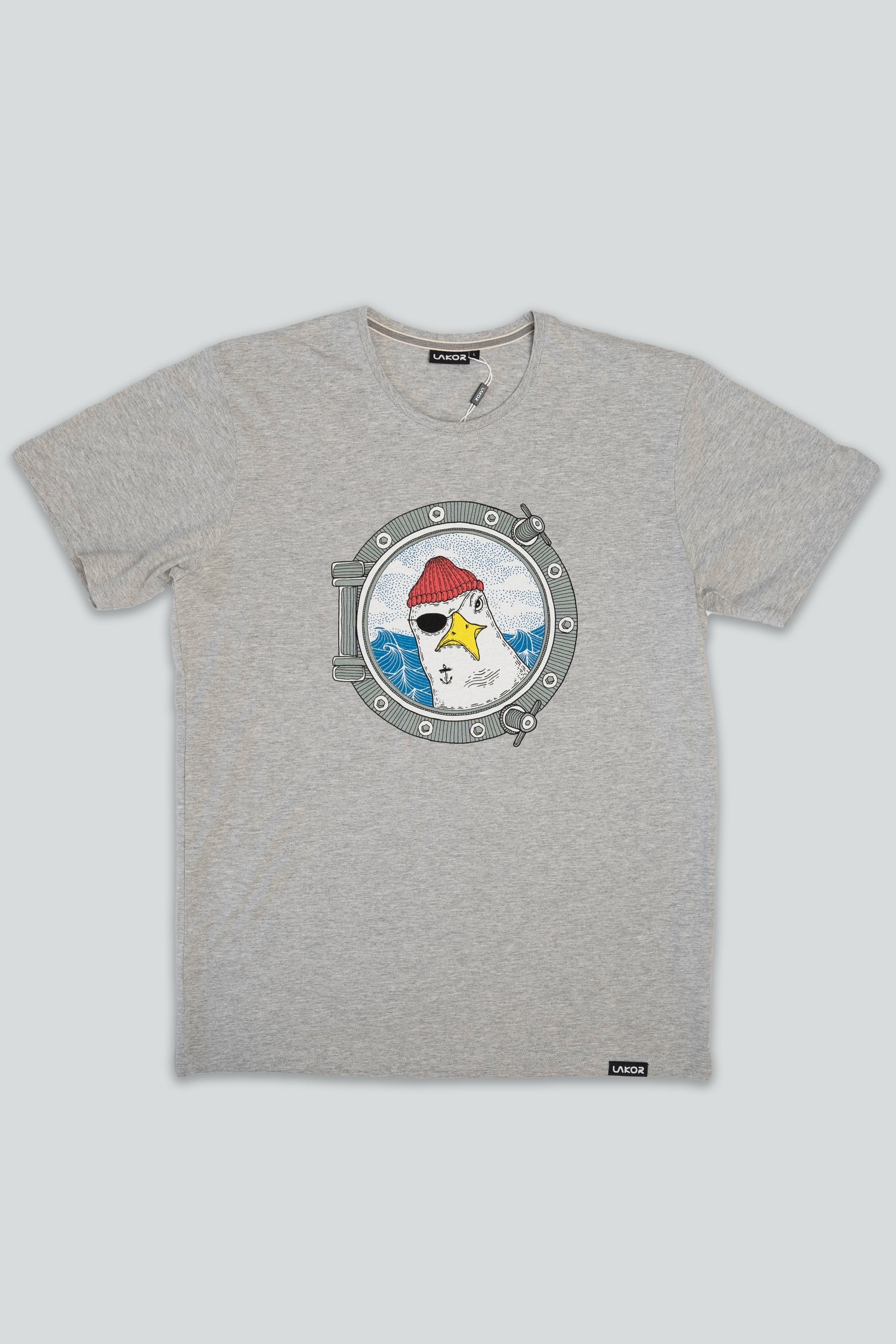 LAKOR Porthole T-shirt T-Shirt Light Grey Melange
