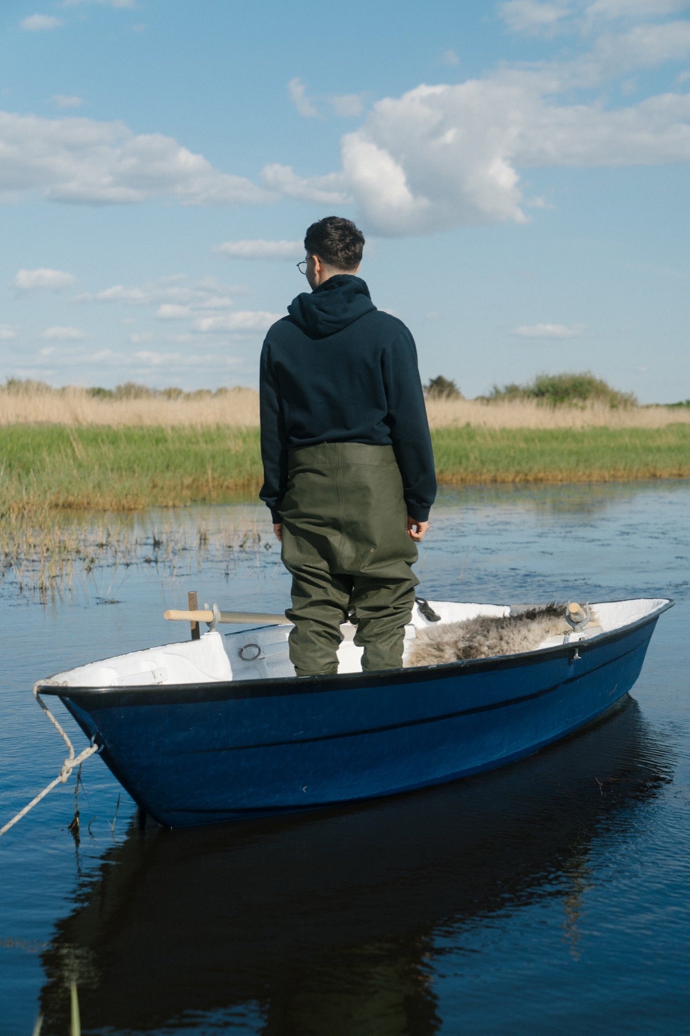 LAKOR Red Maxi Hoodie Sweatshirt Blueberry