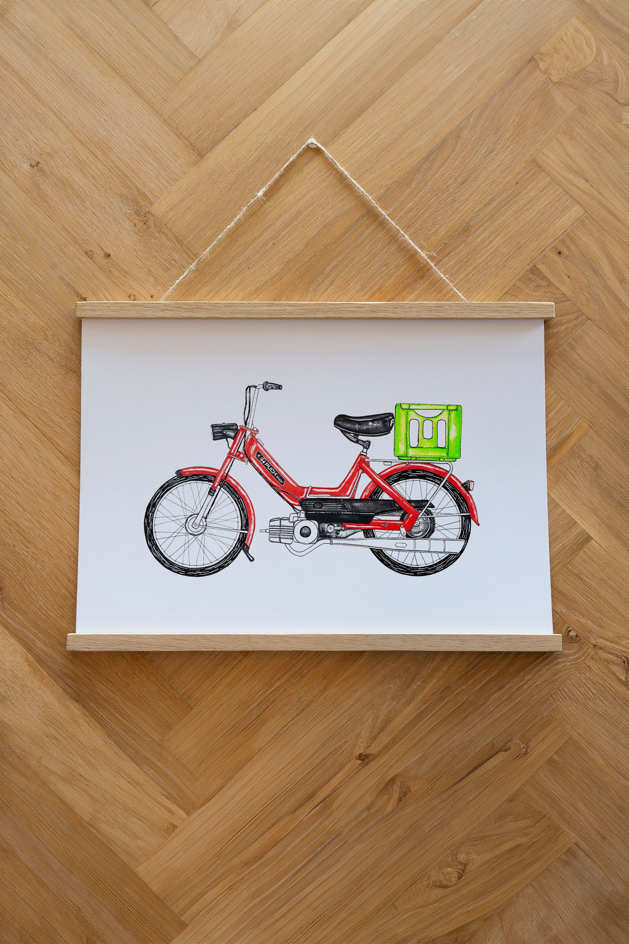 Red Maxi Plakat - White