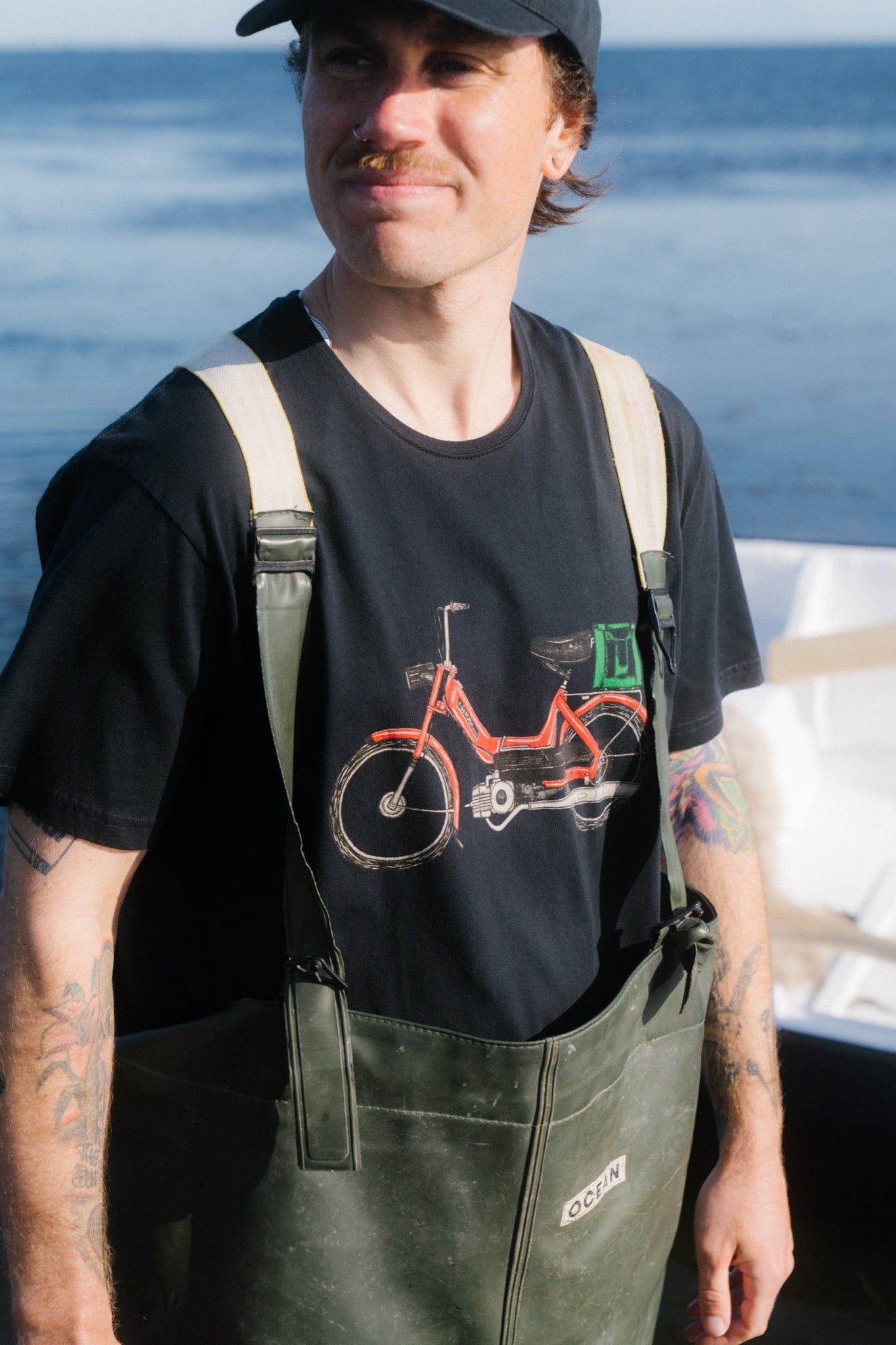 LAKOR Red Maxi T-shirt T-Shirt Moonless Night