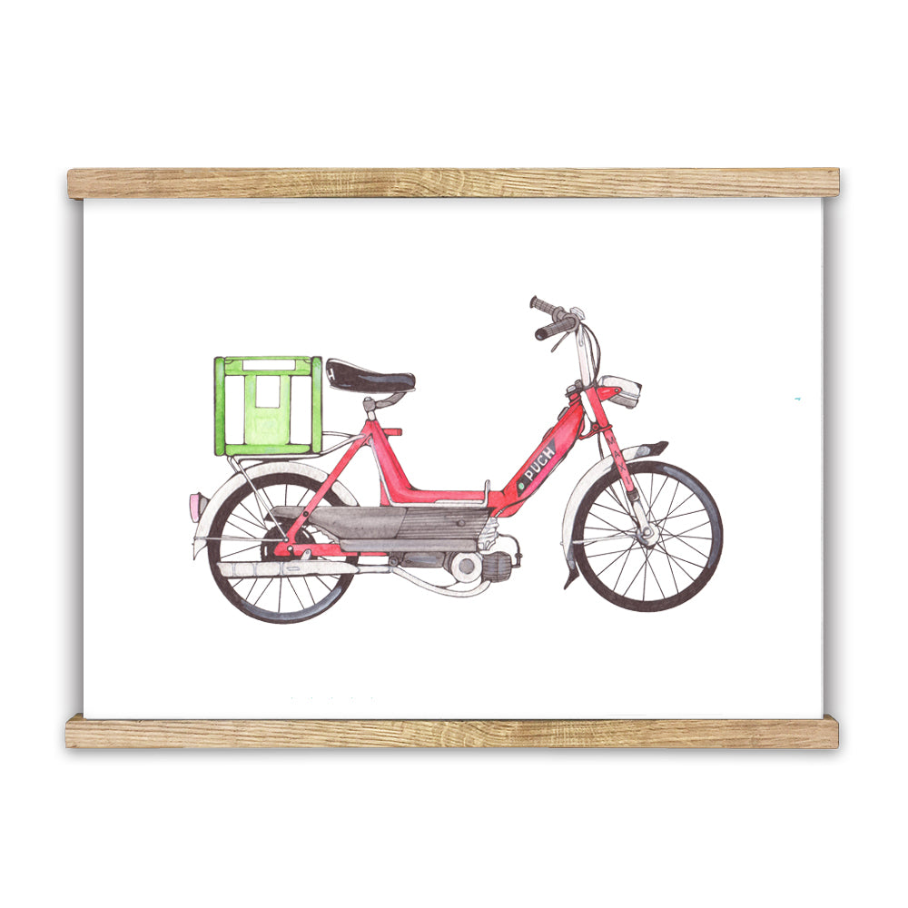 LAKOR Red Puch Plakat Poster White