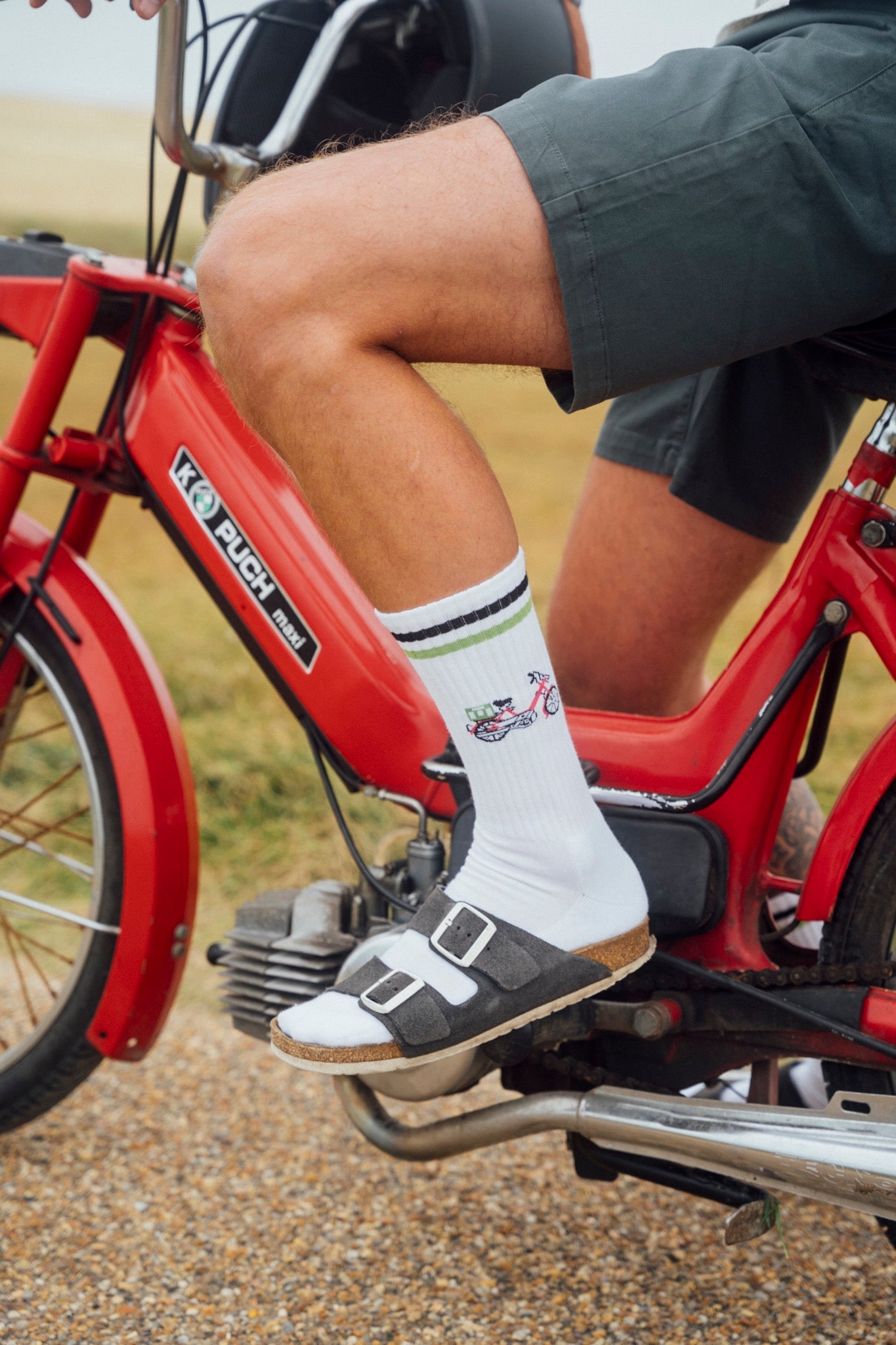 LAKOR Red Puch Socks Tennis Socks White