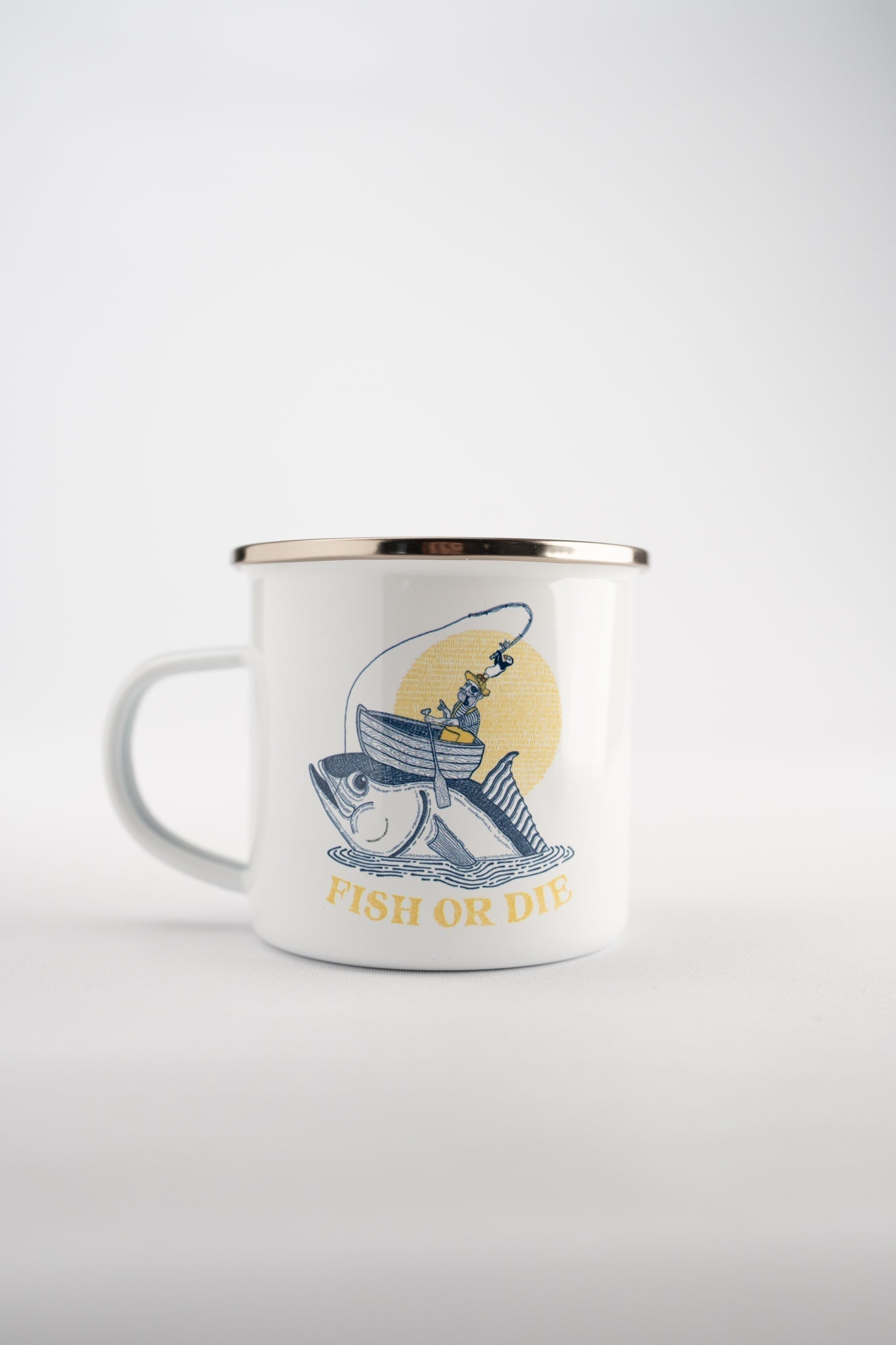 LAKOR Reel Big Fish Emaljekrus Mug White