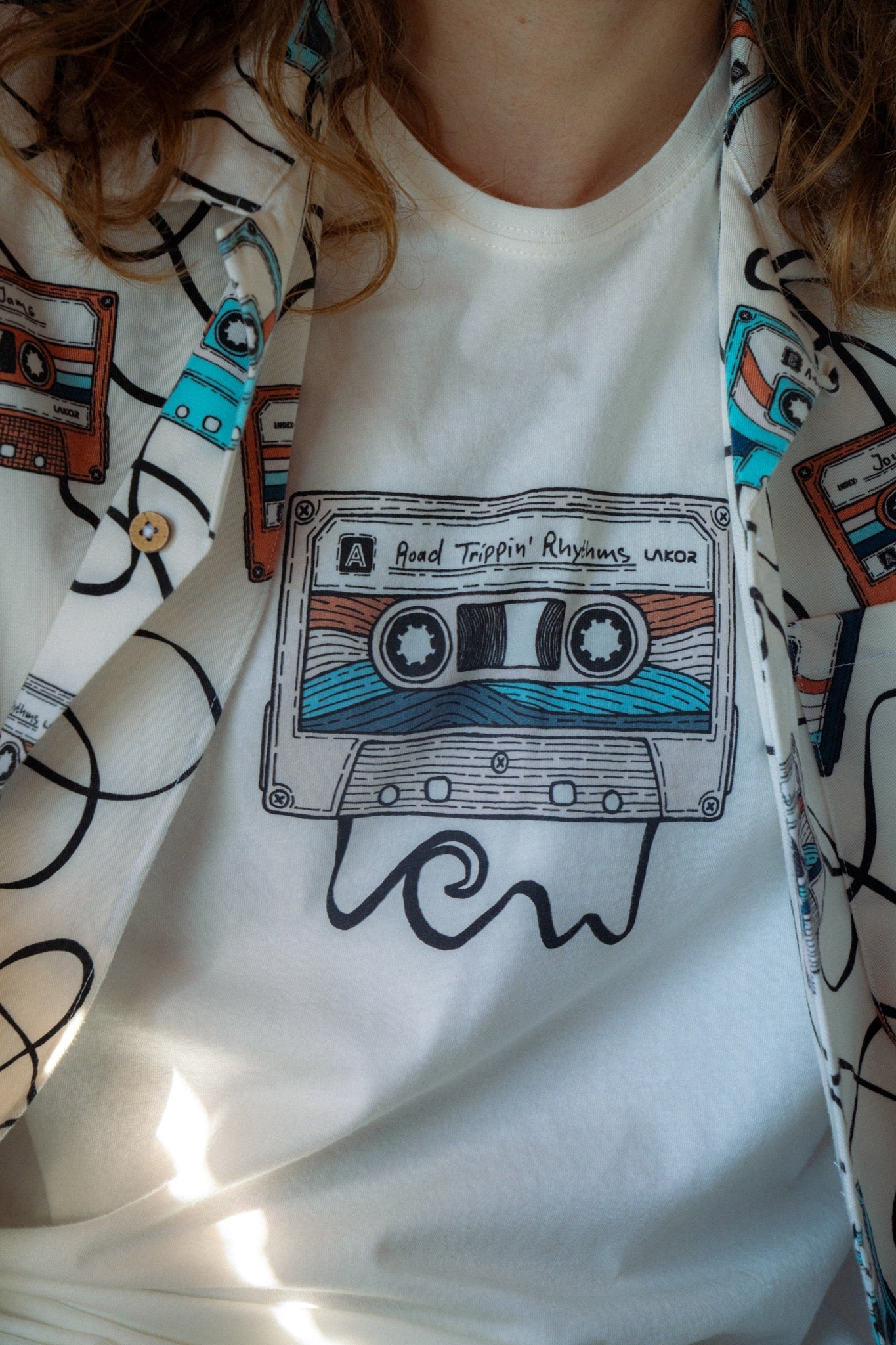 LAKOR Road Trippin' Rhythms T-shirt T-Shirt Star White