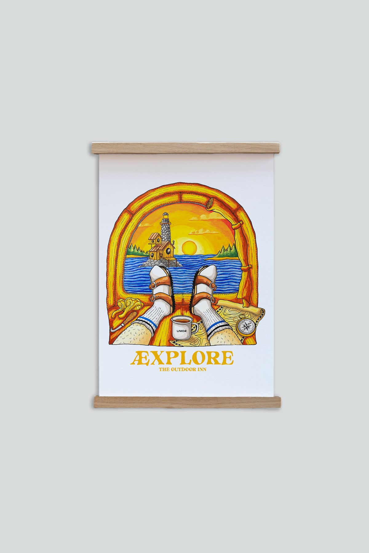 LAKOR Room with a View Plakat Poster White