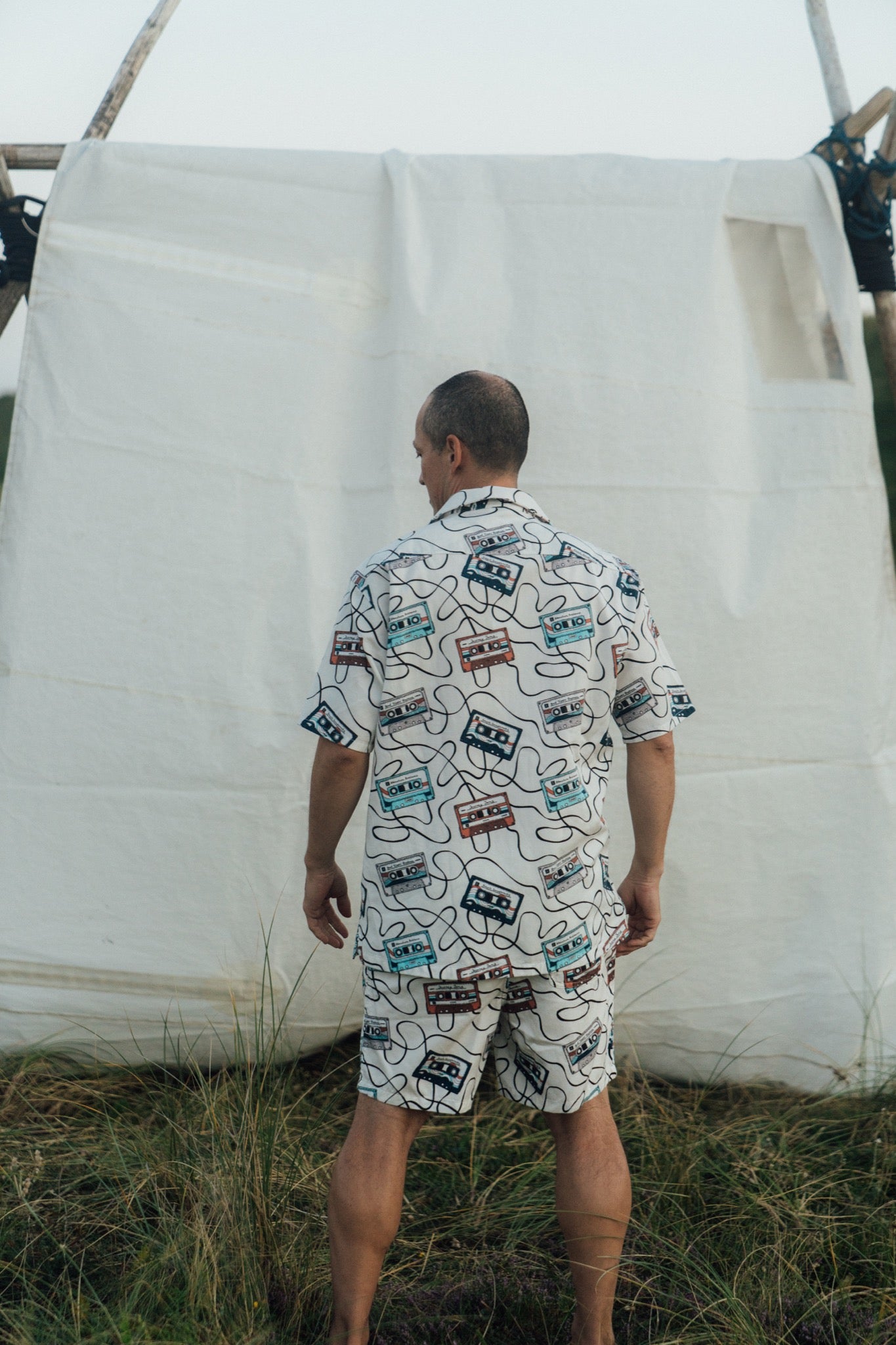 Roadtrip Mixtape Short Sleeve Shirt (Star White)