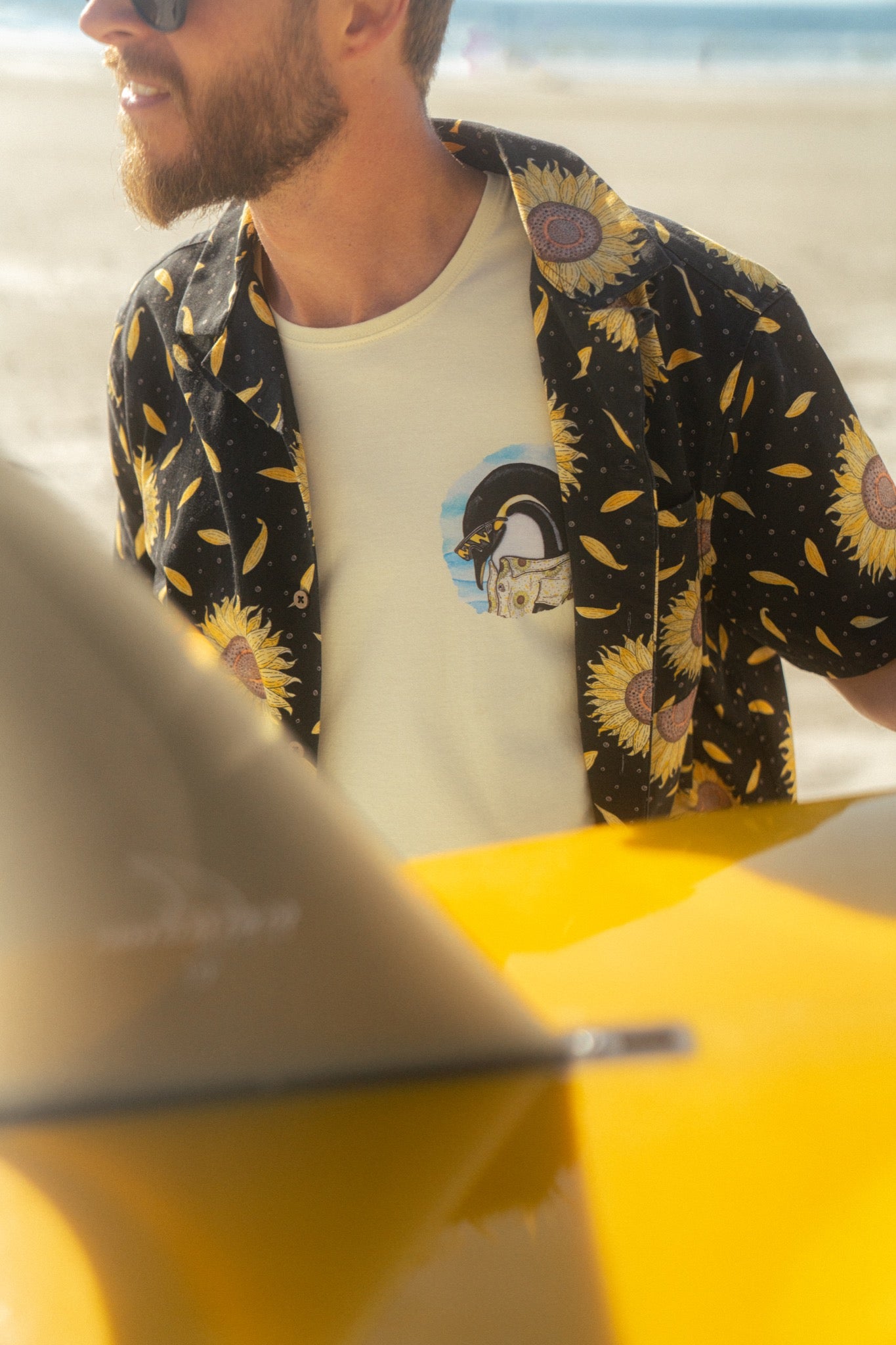 Sunflower Short Sleeve Shirt (Moonless Night)