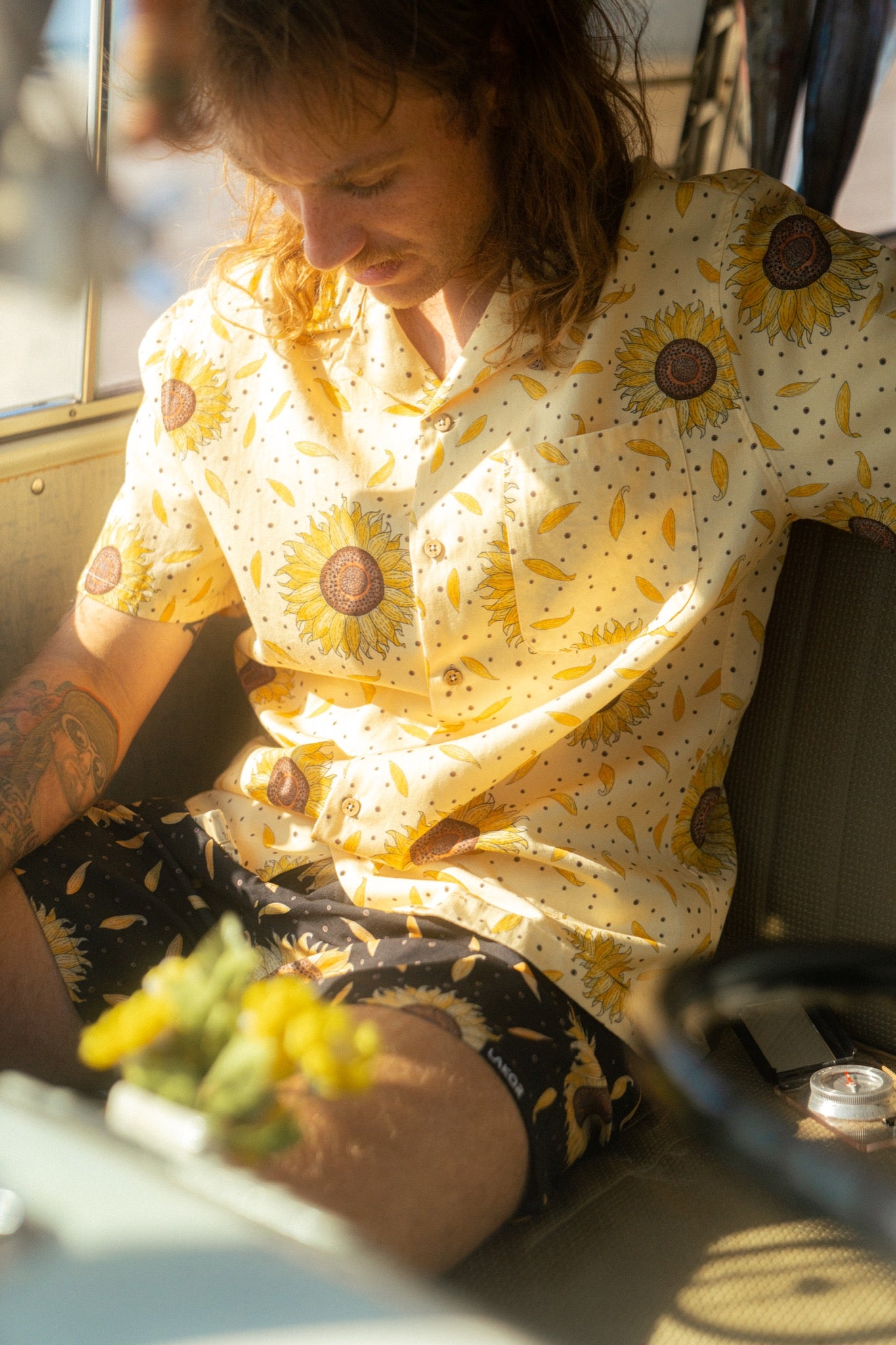 Sunflower Swim Shorts (Moonless Night)