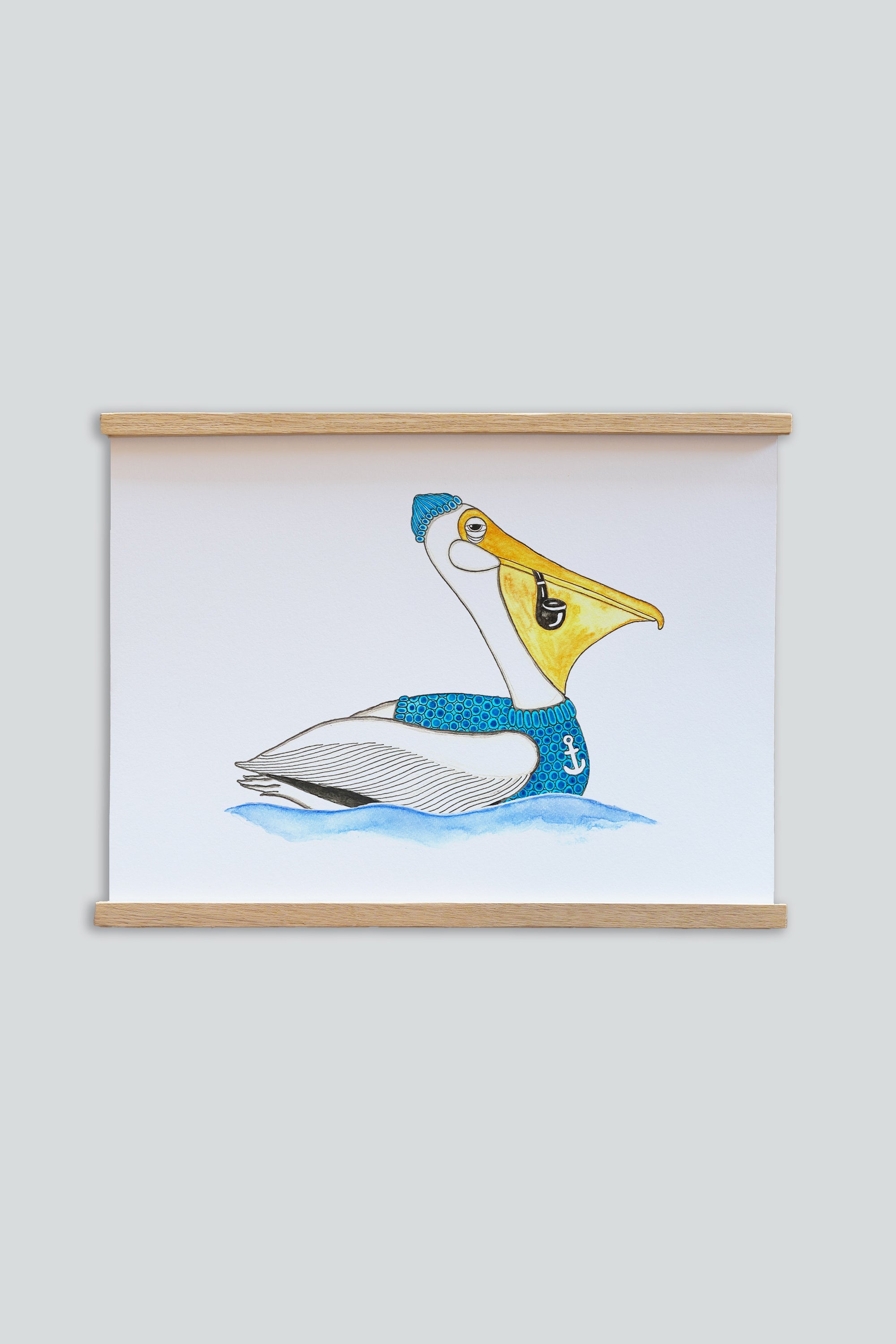 LAKOR Sailing Pelican Plakat Poster White