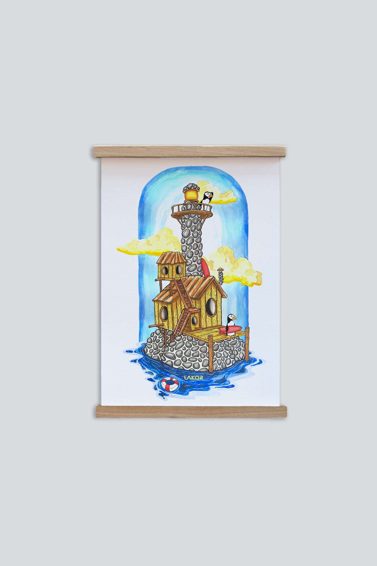 LAKOR Sea Parrot Summerhouse Plakat Poster White