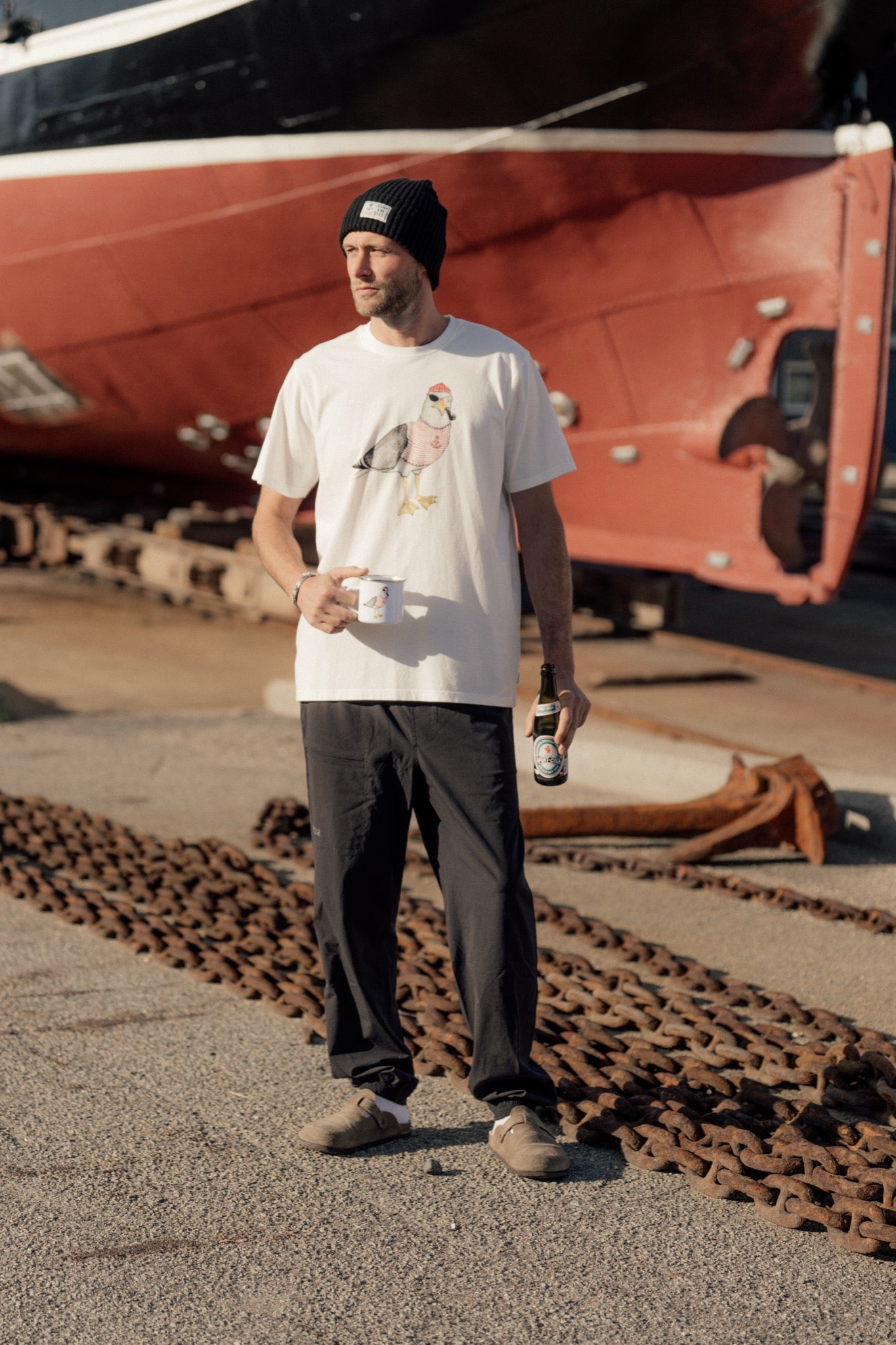 LAKOR Seaborn Seagull T-shirt T-Shirt Rainy Day